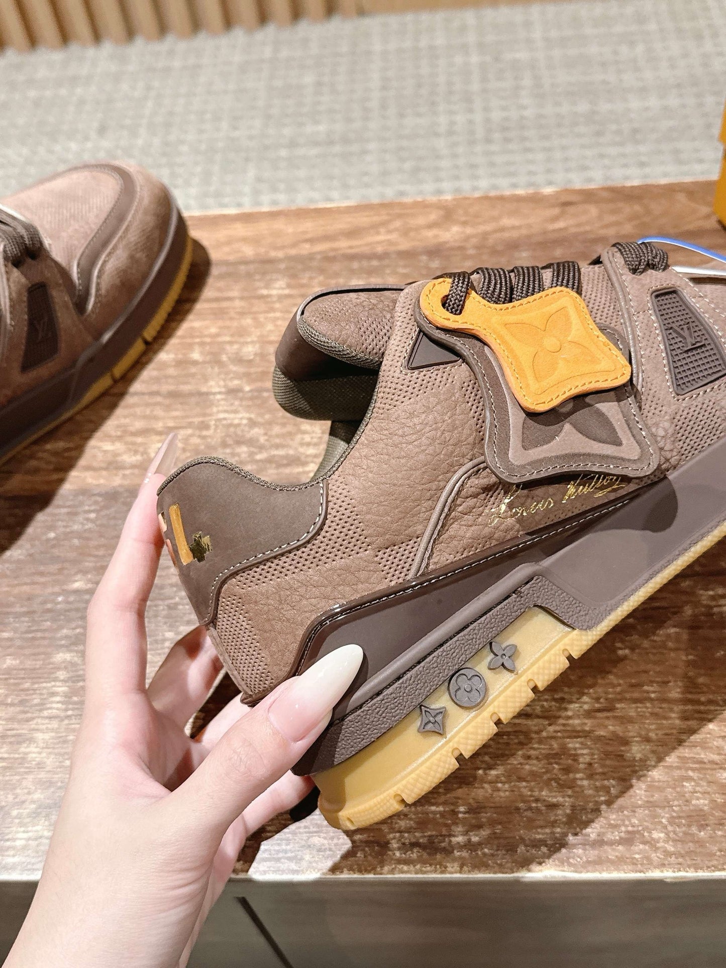 Grey and Brown grey Shoes