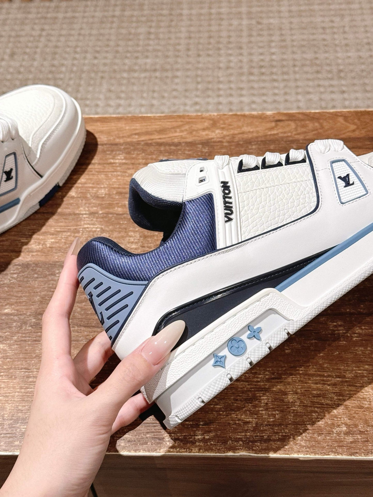 White red, White black, White green and White blue shoes