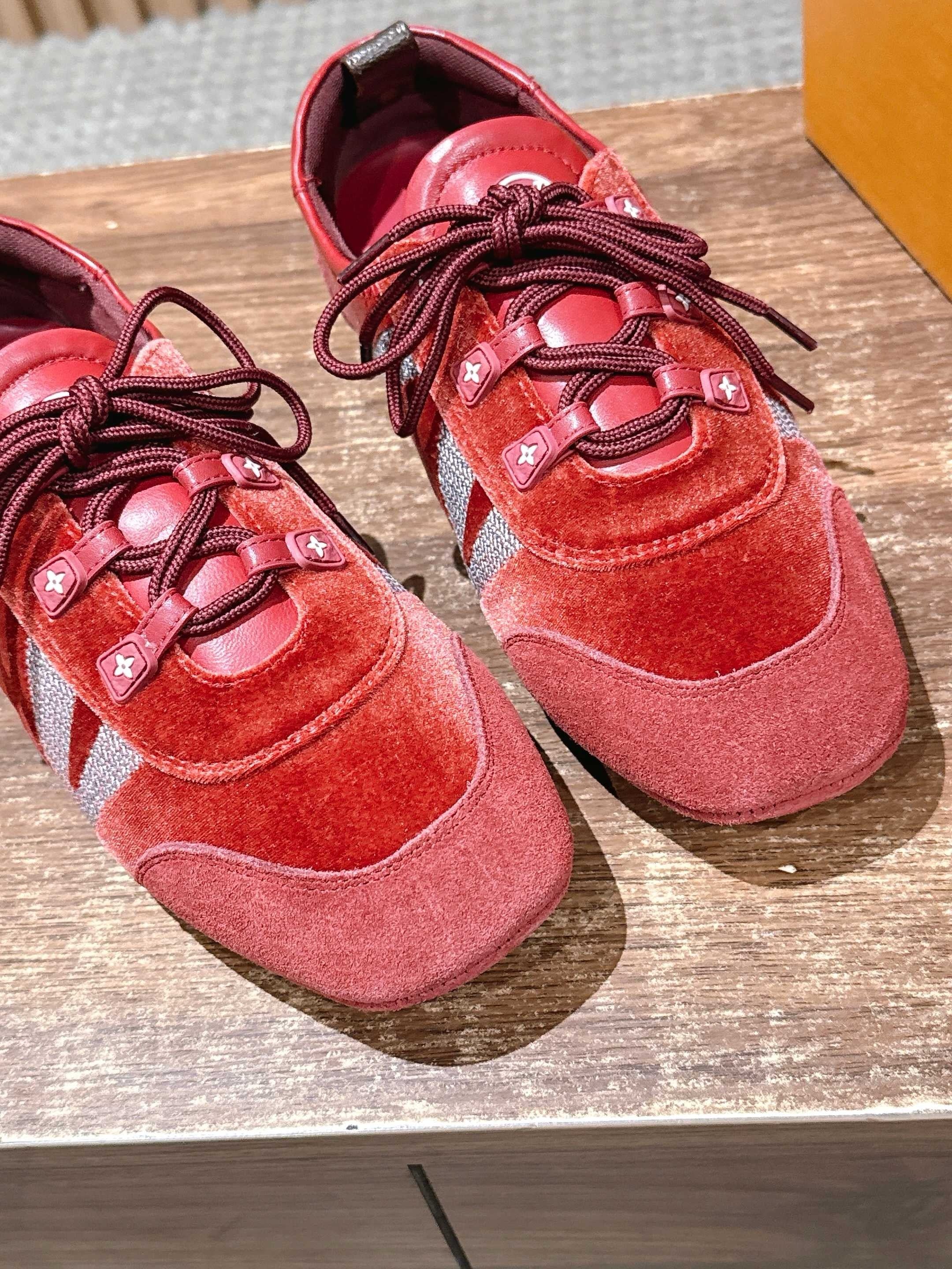 Red, Dark green and Black Shoes