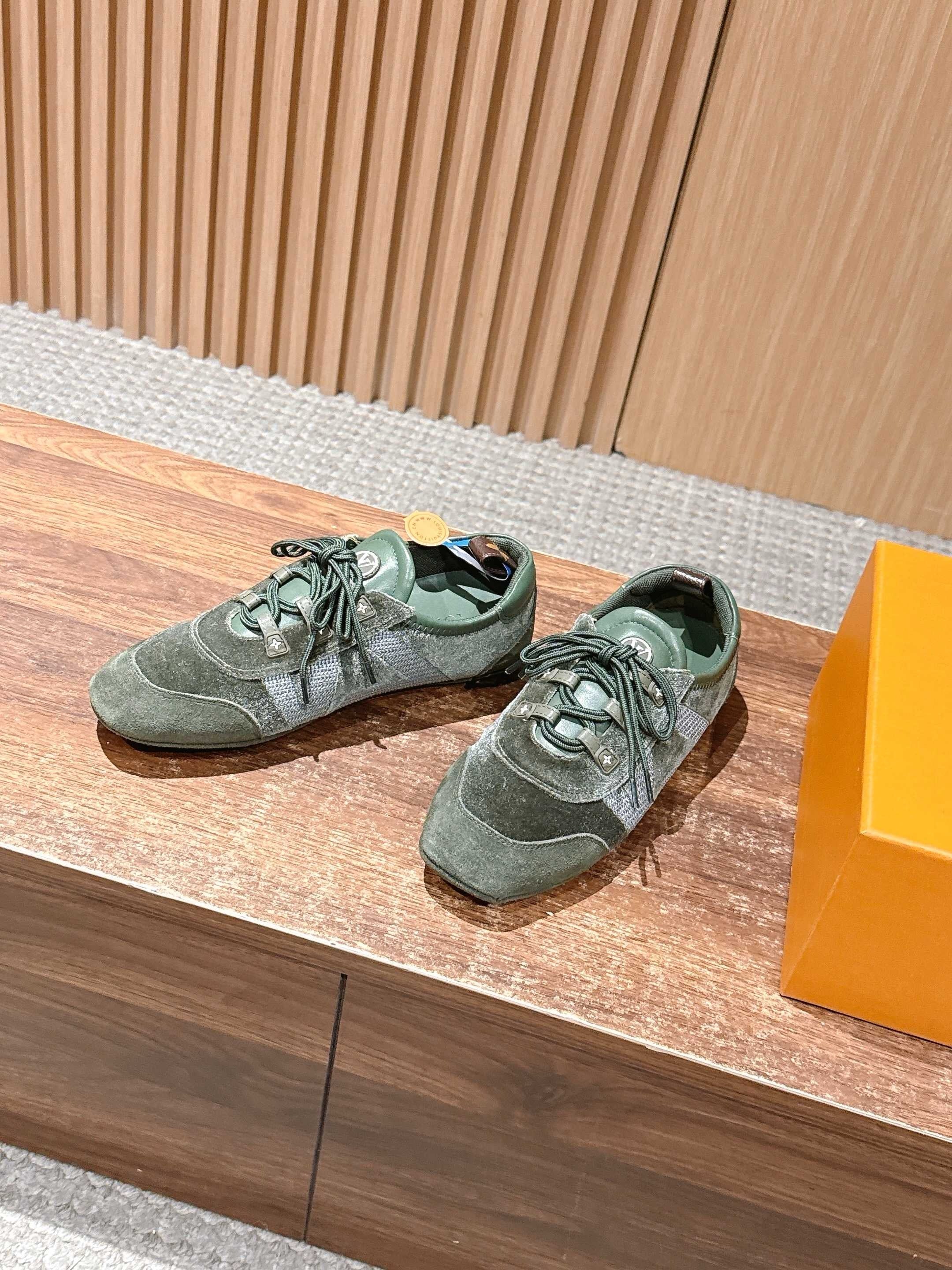 Red, Dark green and Black Shoes