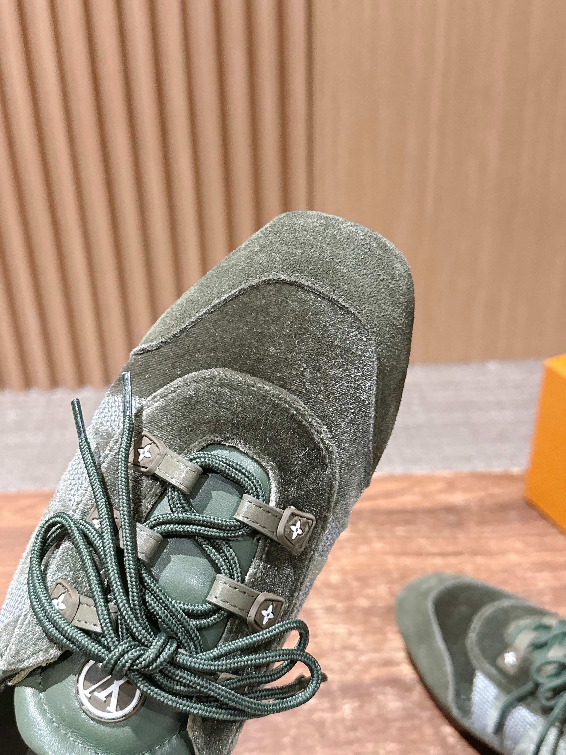 Red, Dark green and Black Shoes