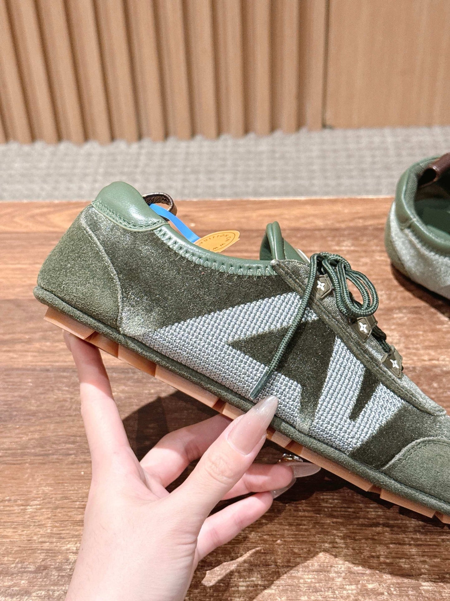 Red, Dark green and Black Shoes