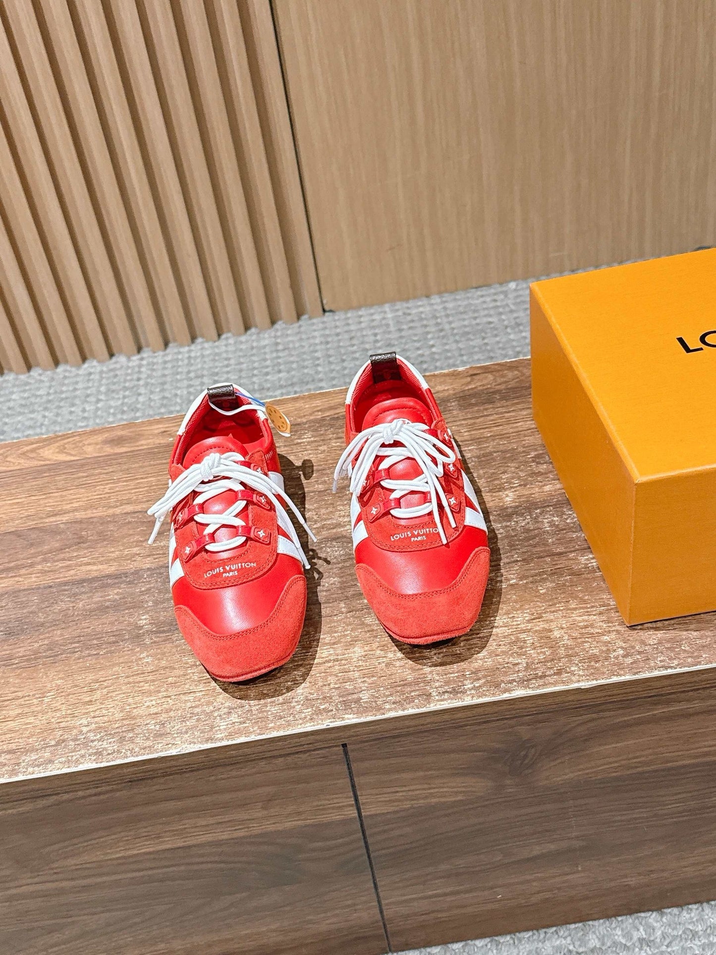 Red and White Shoes