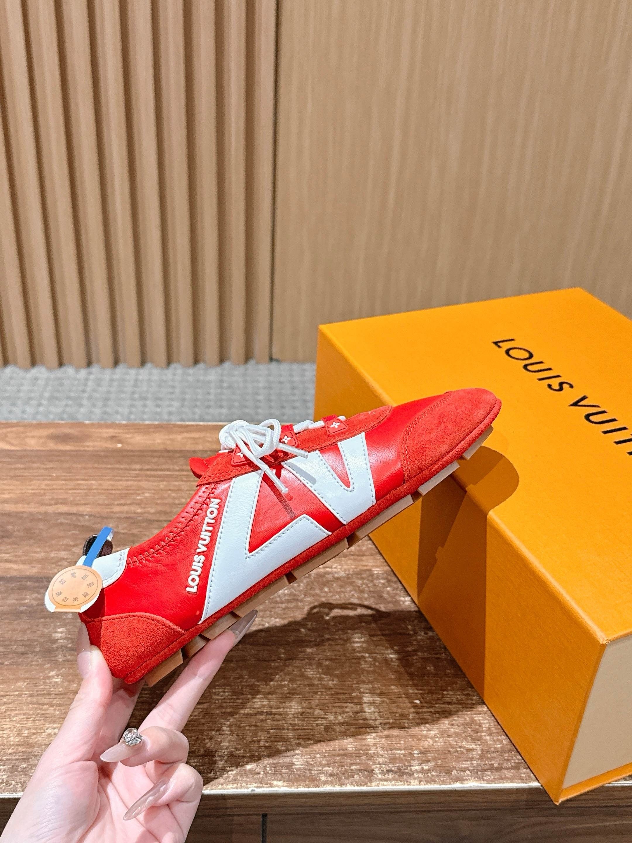 Red and White Shoes