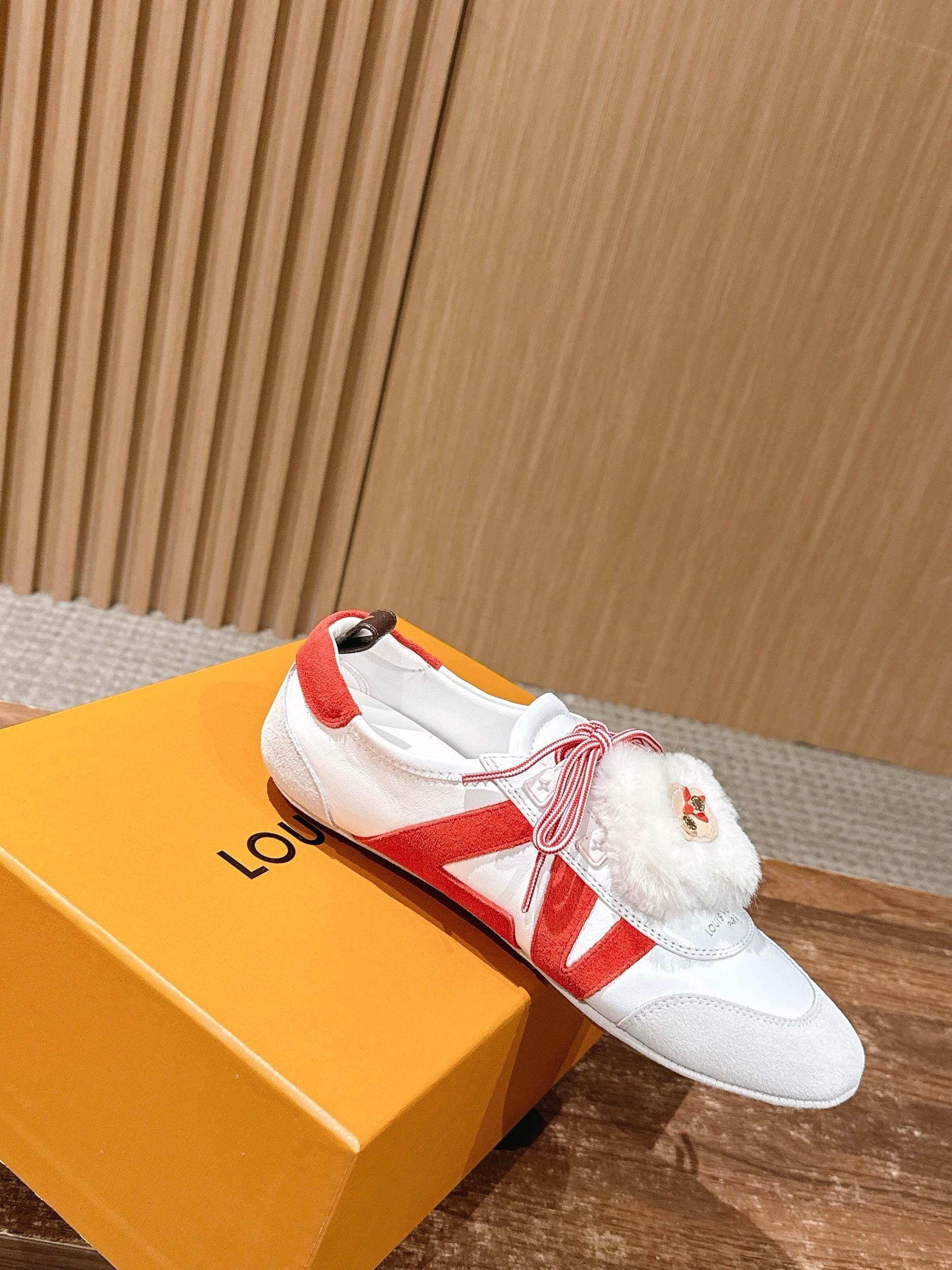 Red and White Shoes