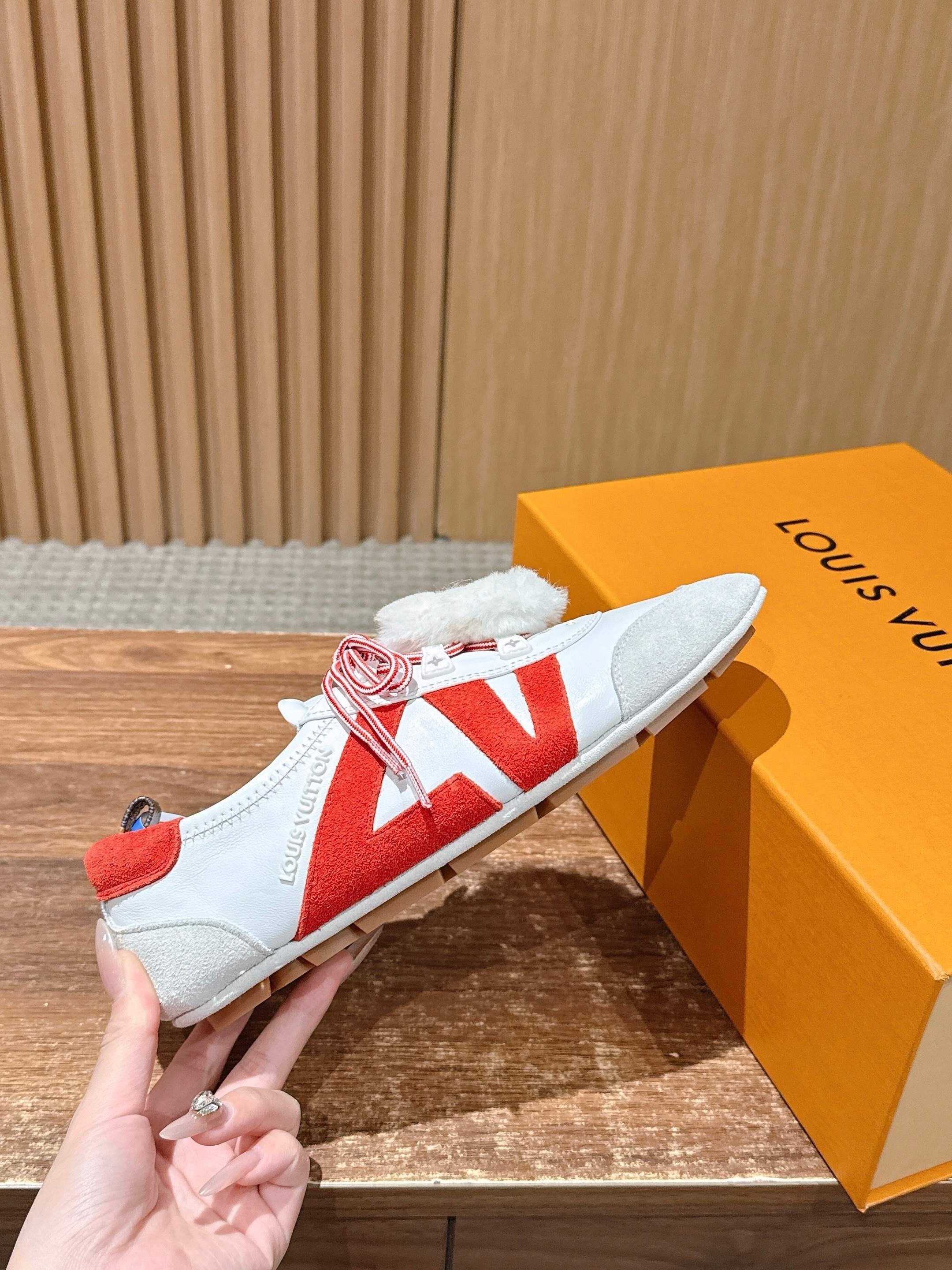 Red and White Shoes
