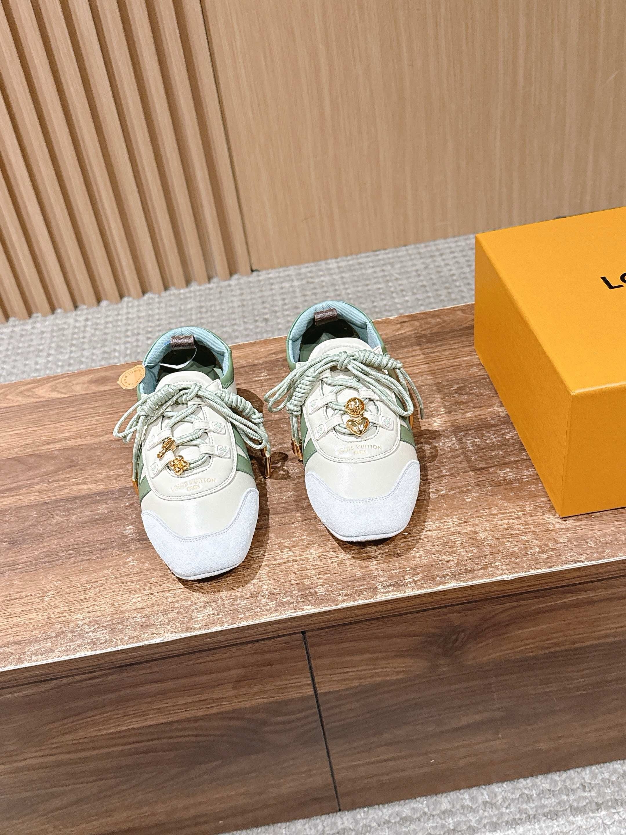 Grey green, Grey blue and Brown dark green Shoes