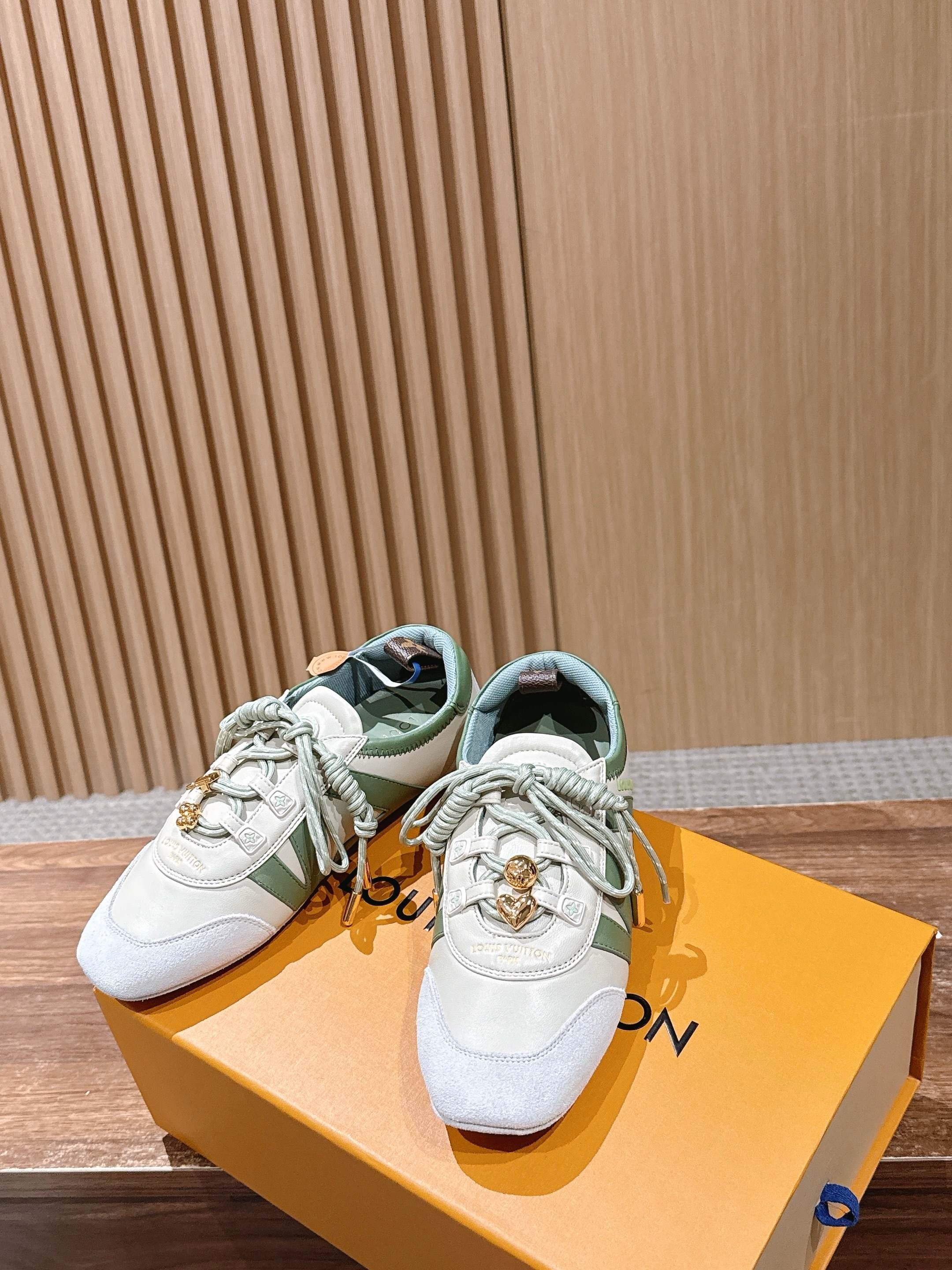 Grey green, Grey blue and Brown dark green Shoes