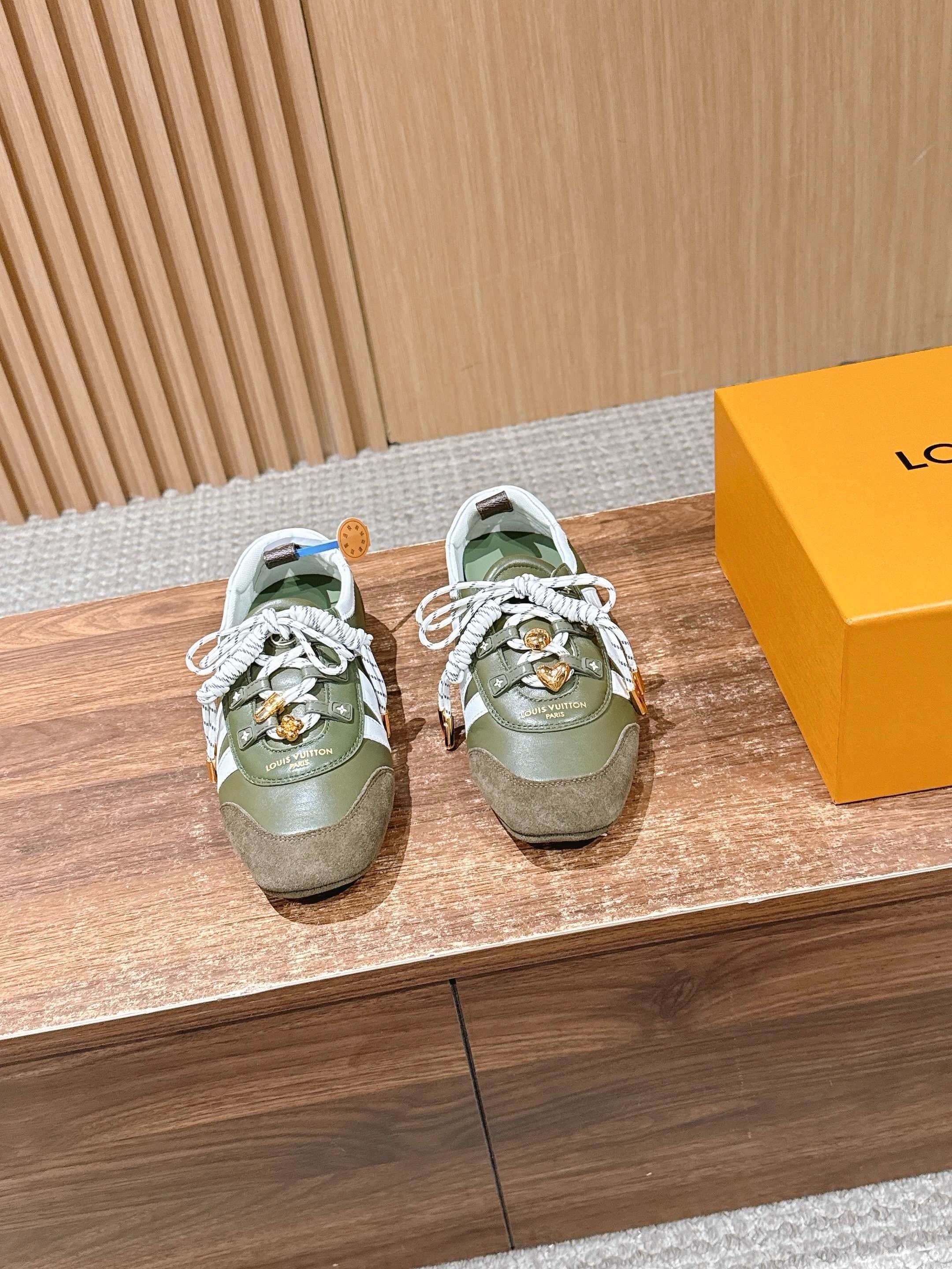 Grey green, Grey blue and Brown dark green Shoes