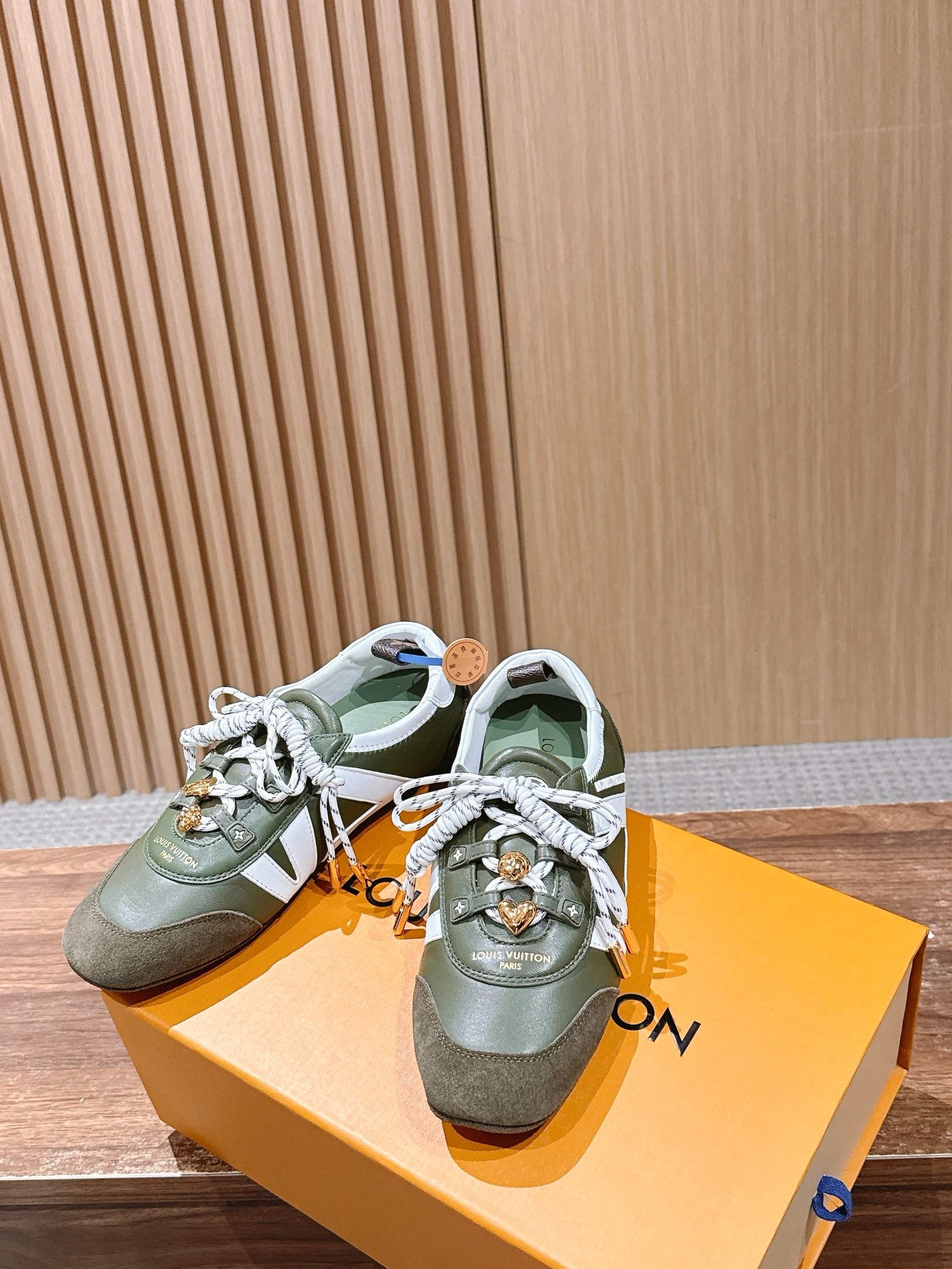 Grey green, Grey blue and Brown dark green Shoes