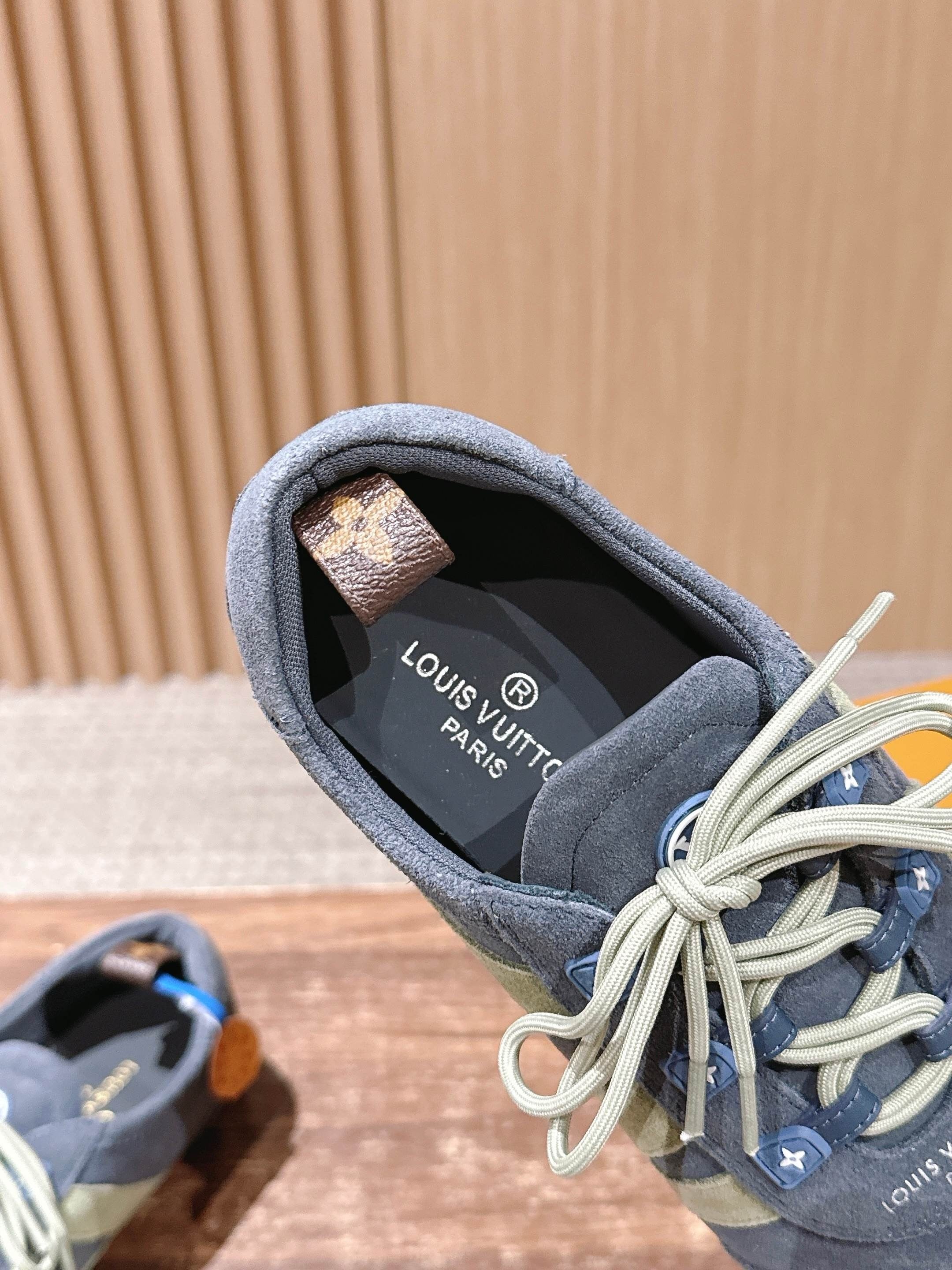 Blue and Brown Shoes