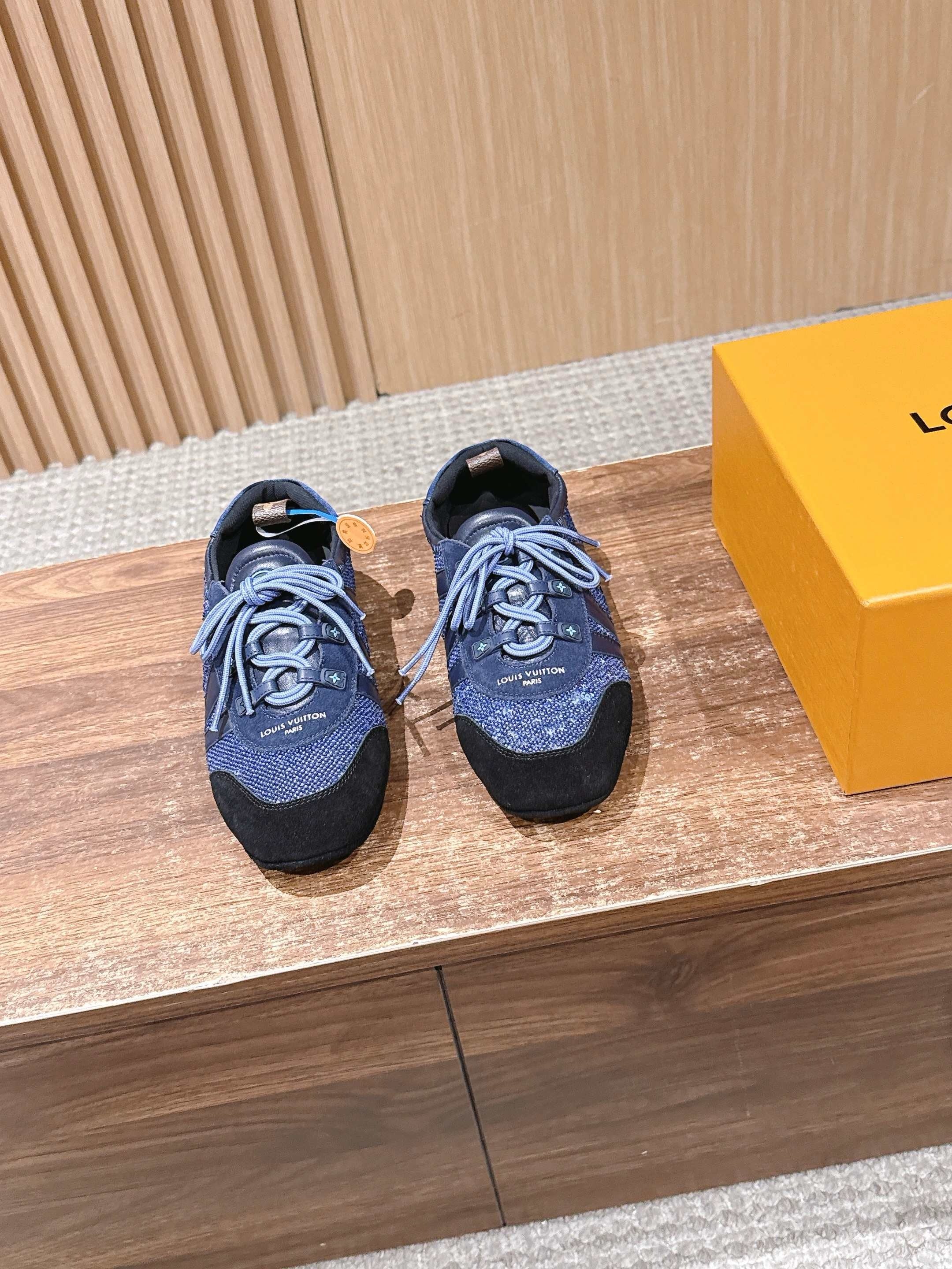 Black blue and Black Shoes