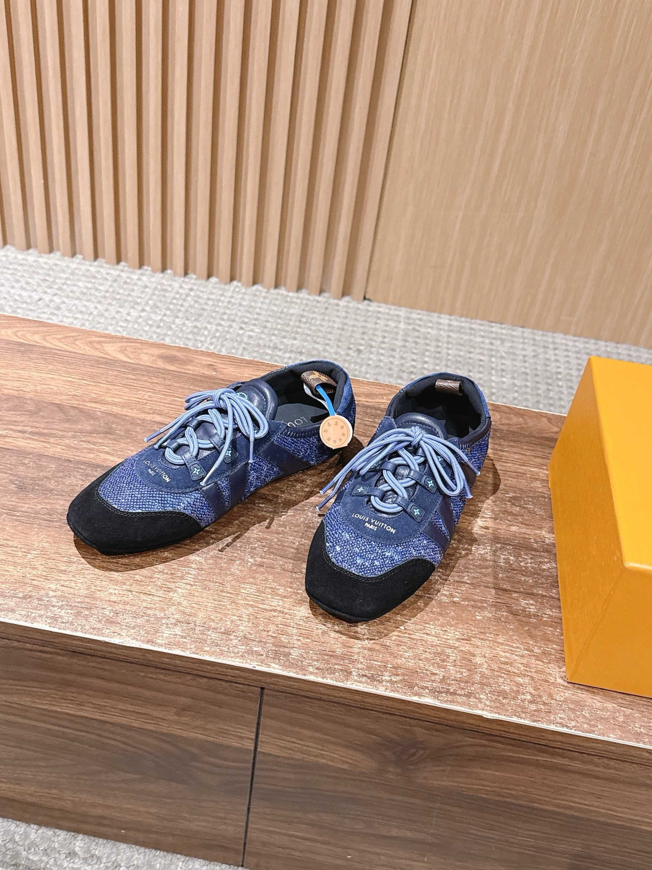 Black blue and Black Shoes