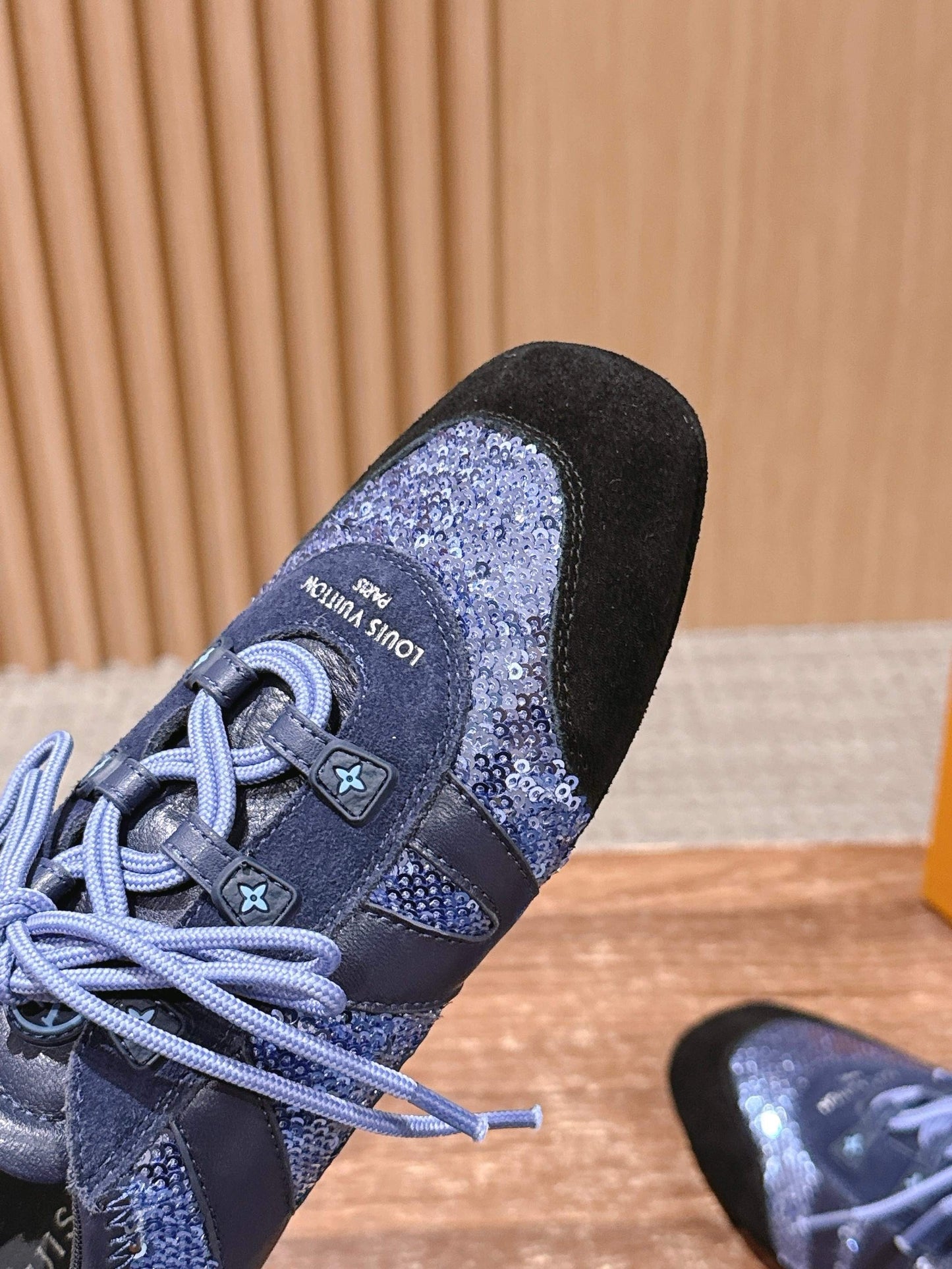 Black blue and Black Shoes