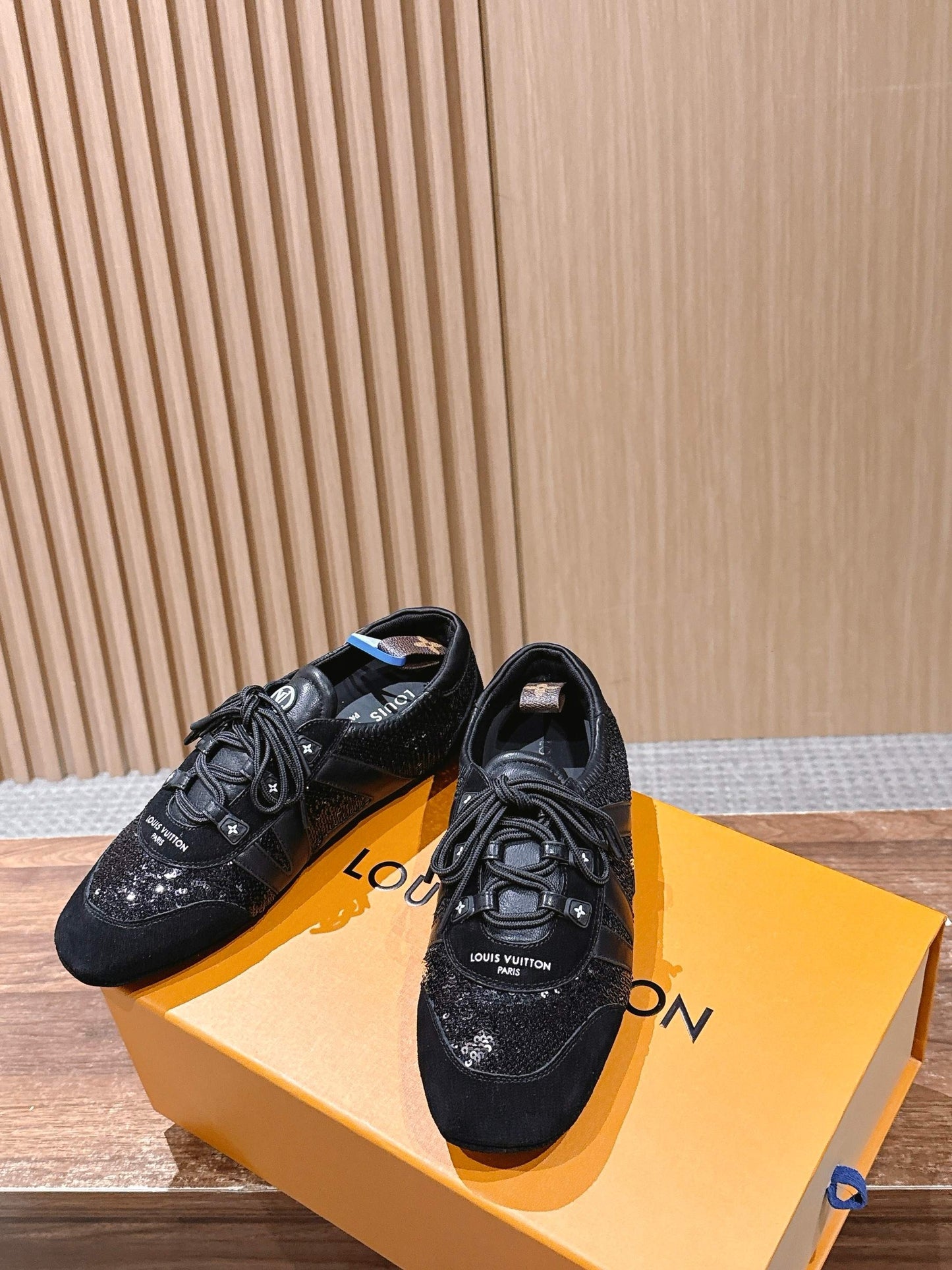 Black blue and Black Shoes