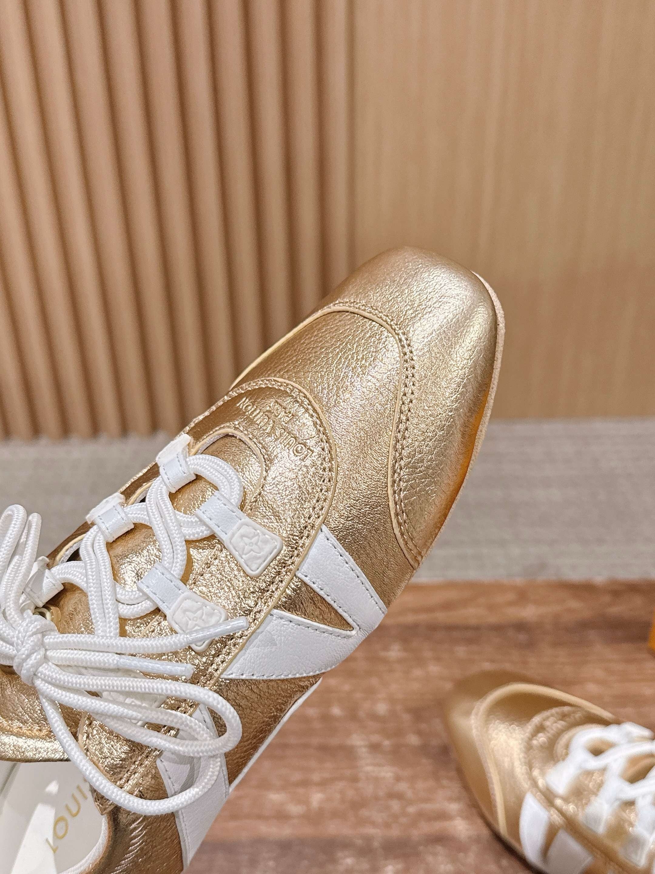 Golden white and Silver white Shoes