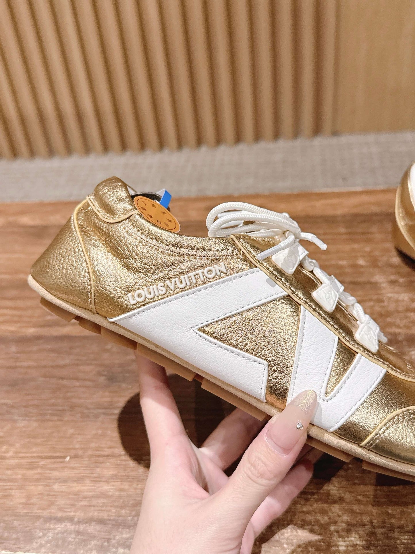 Golden white and Silver white Shoes