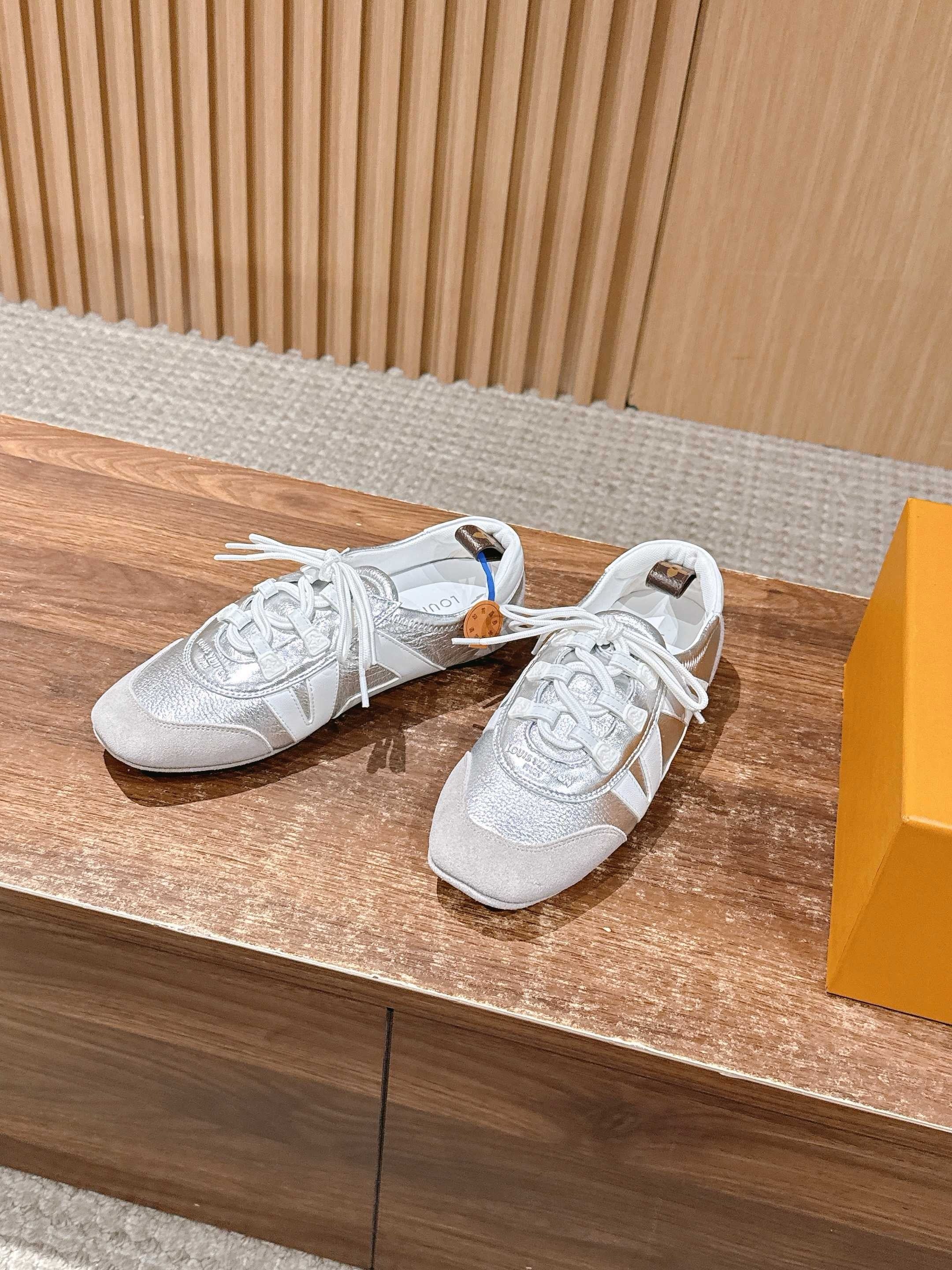 Golden white and Silver white Shoes