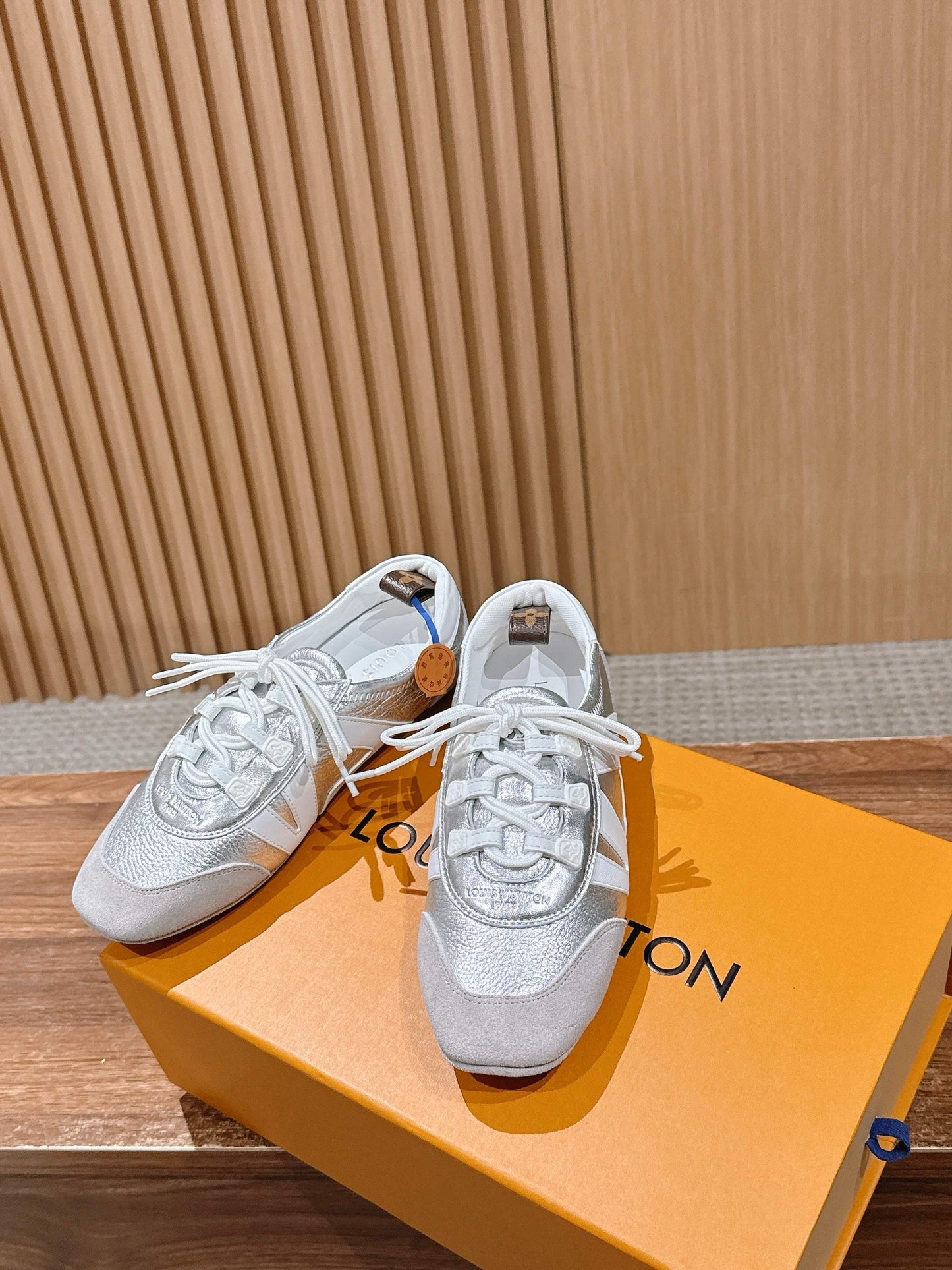 Golden white and Silver white Shoes