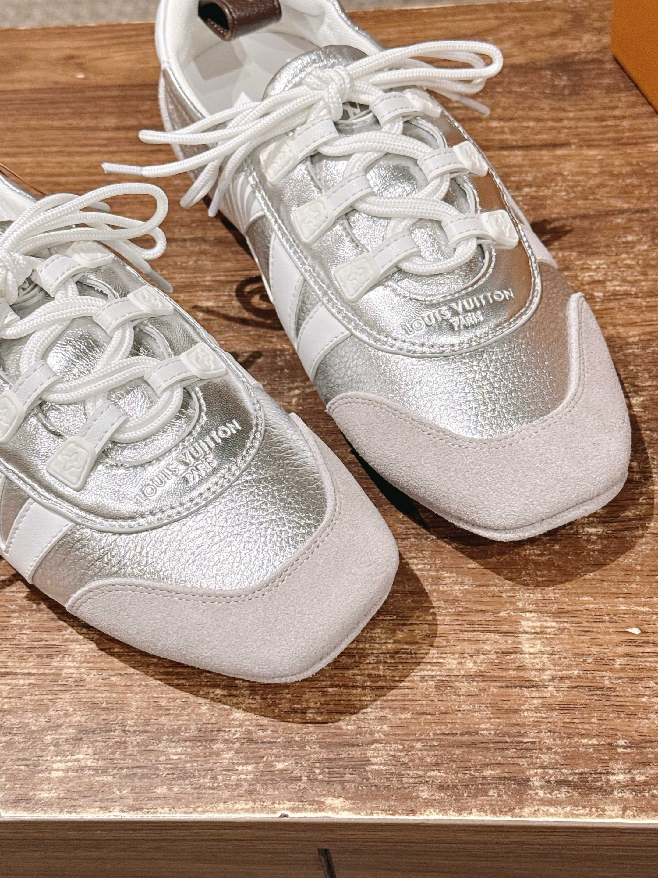 Golden white and Silver white Shoes
