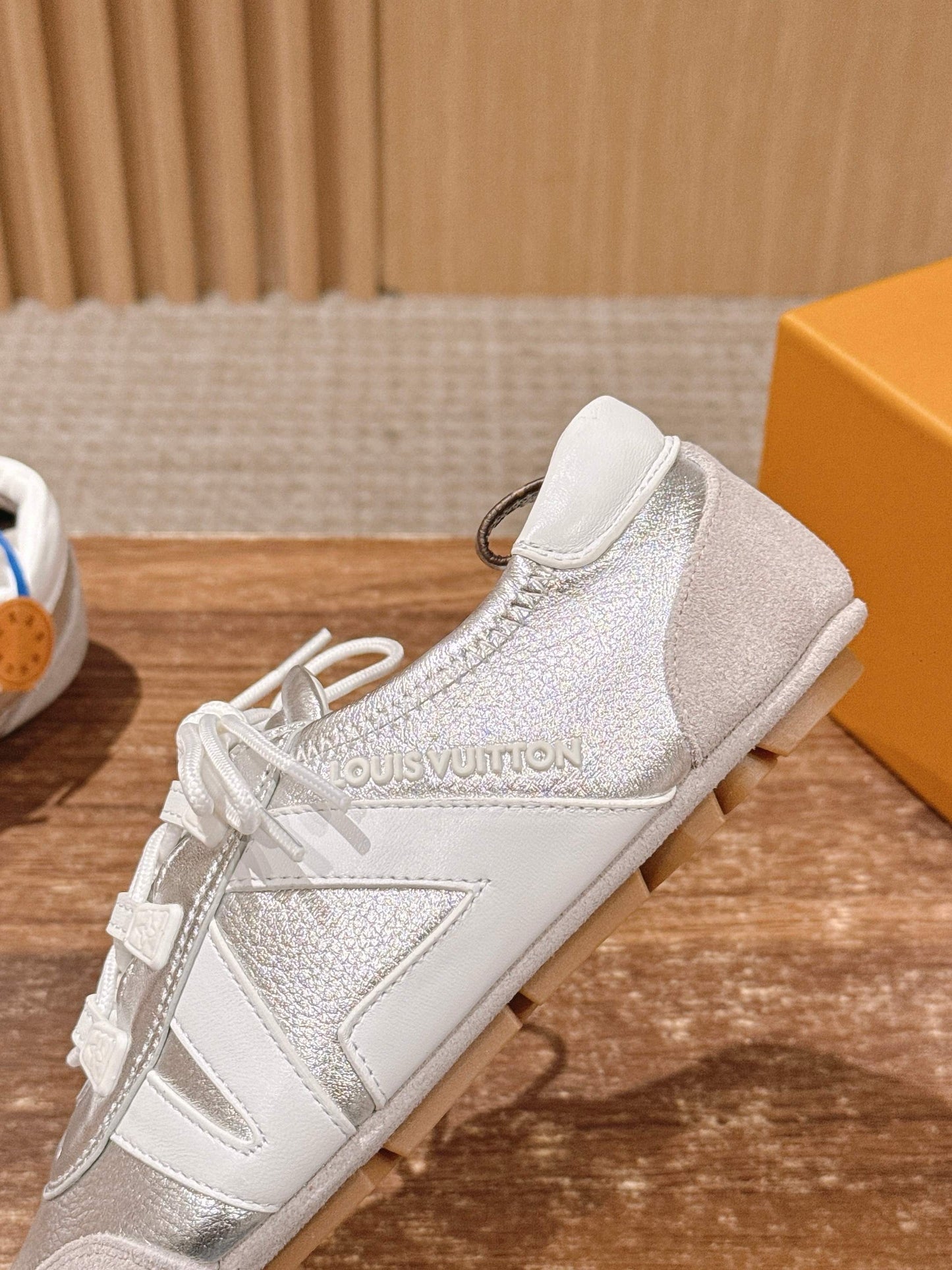 Golden white and Silver white Shoes