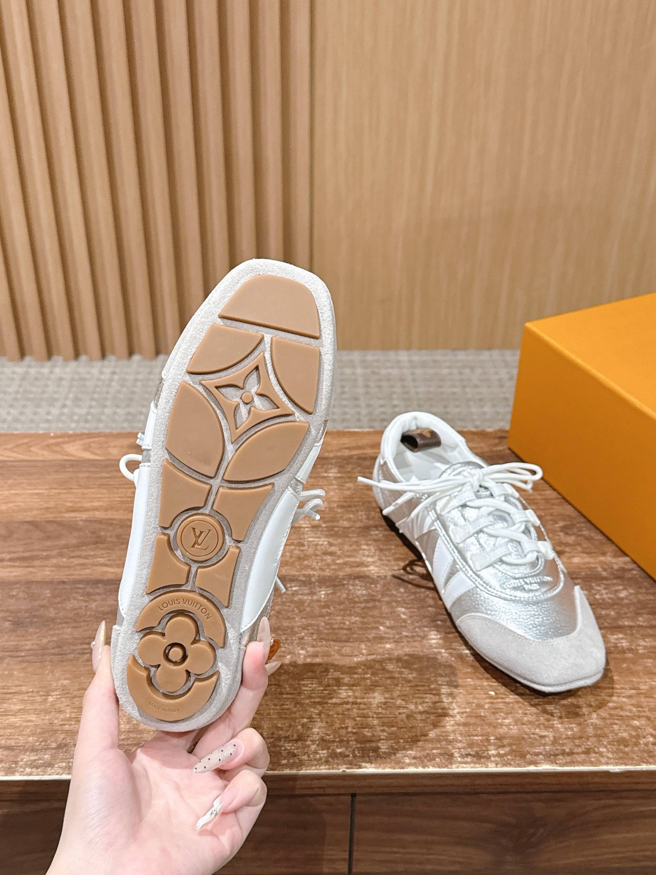 Golden white and Silver white Shoes