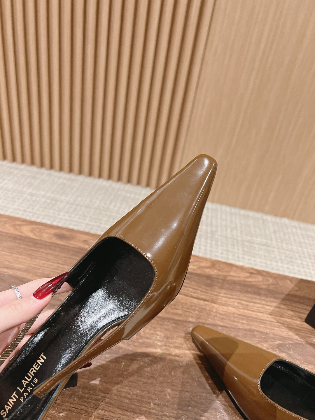 Brown, Croc Black and Black Shoes