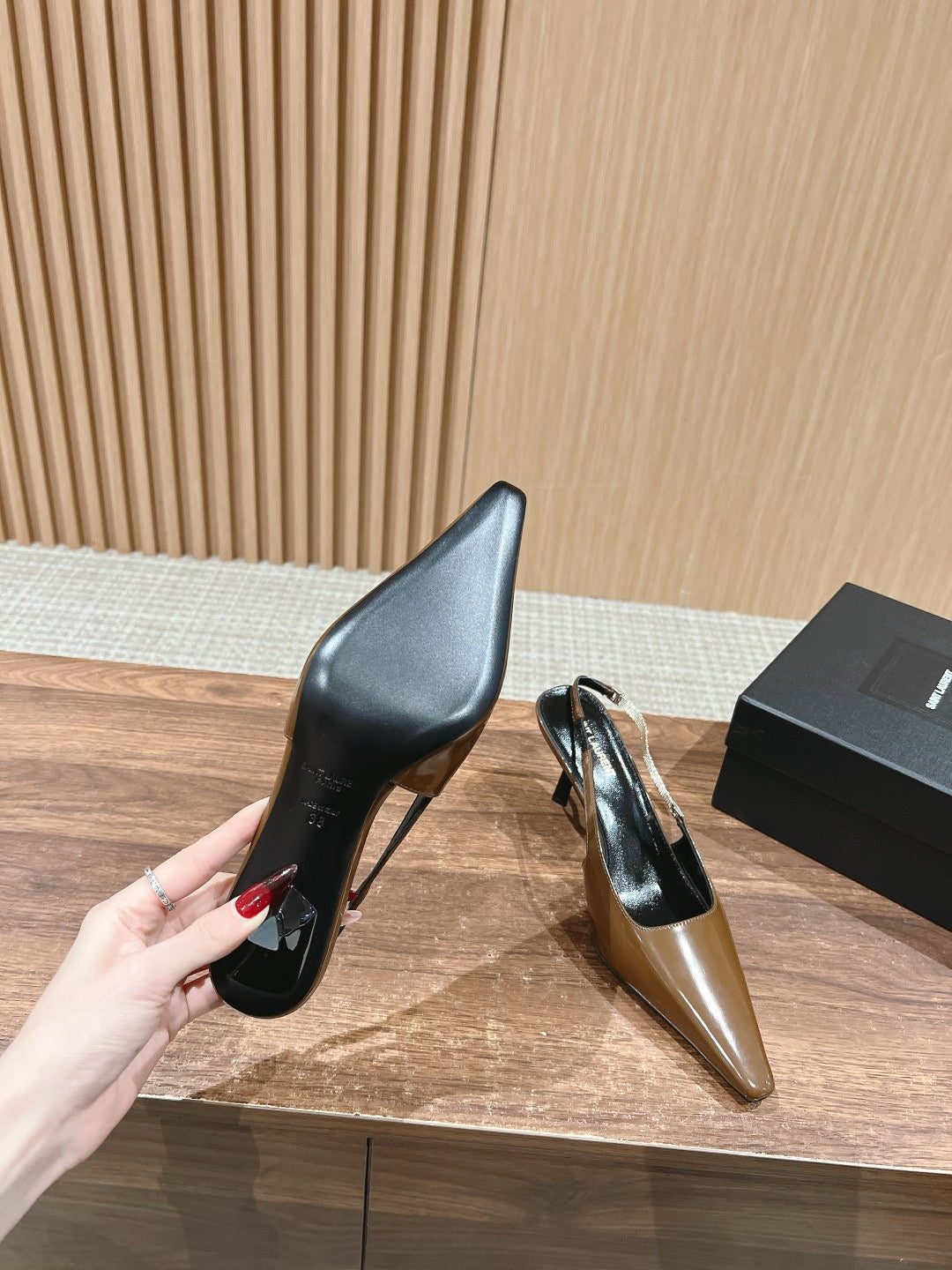 Brown, Croc Black and Black Shoes