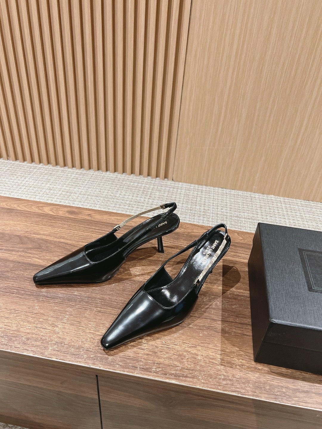 Brown, Croc Black and Black Shoes