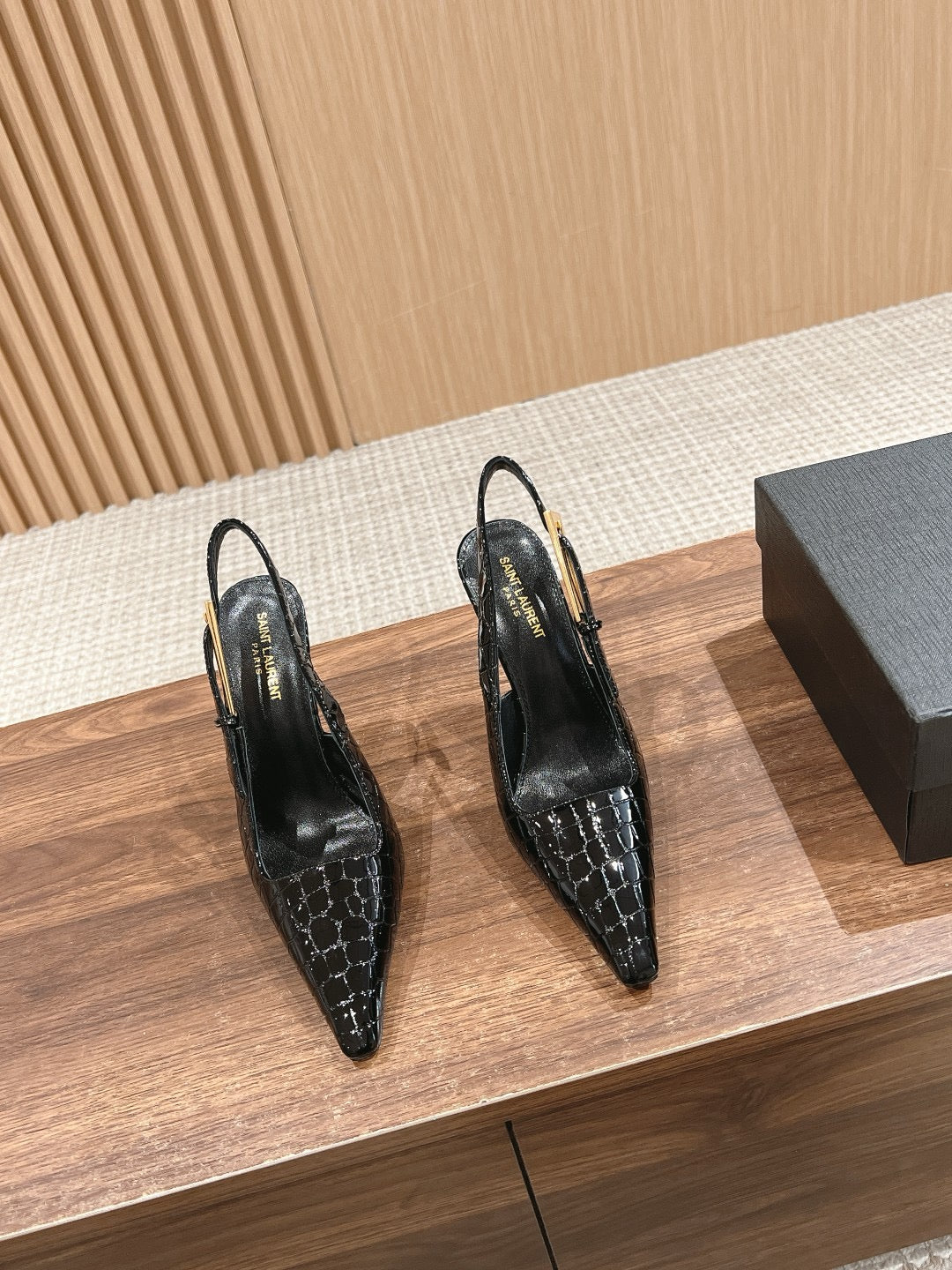 Croc Black and Matte Black Shoes