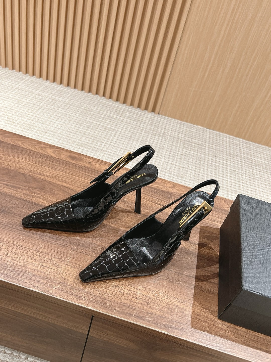 Black printed Shoes