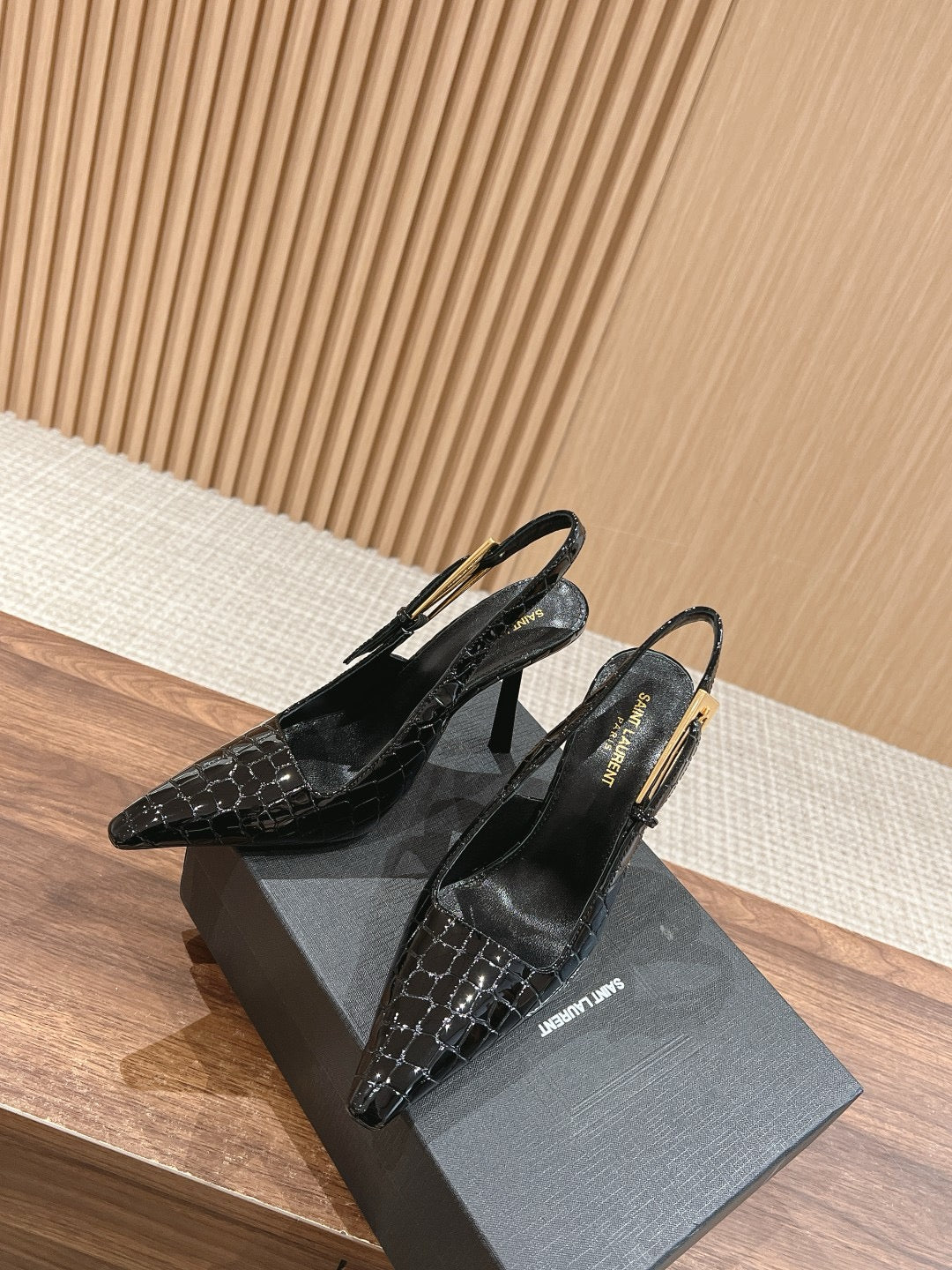 Croc Black and Matte Black Shoes