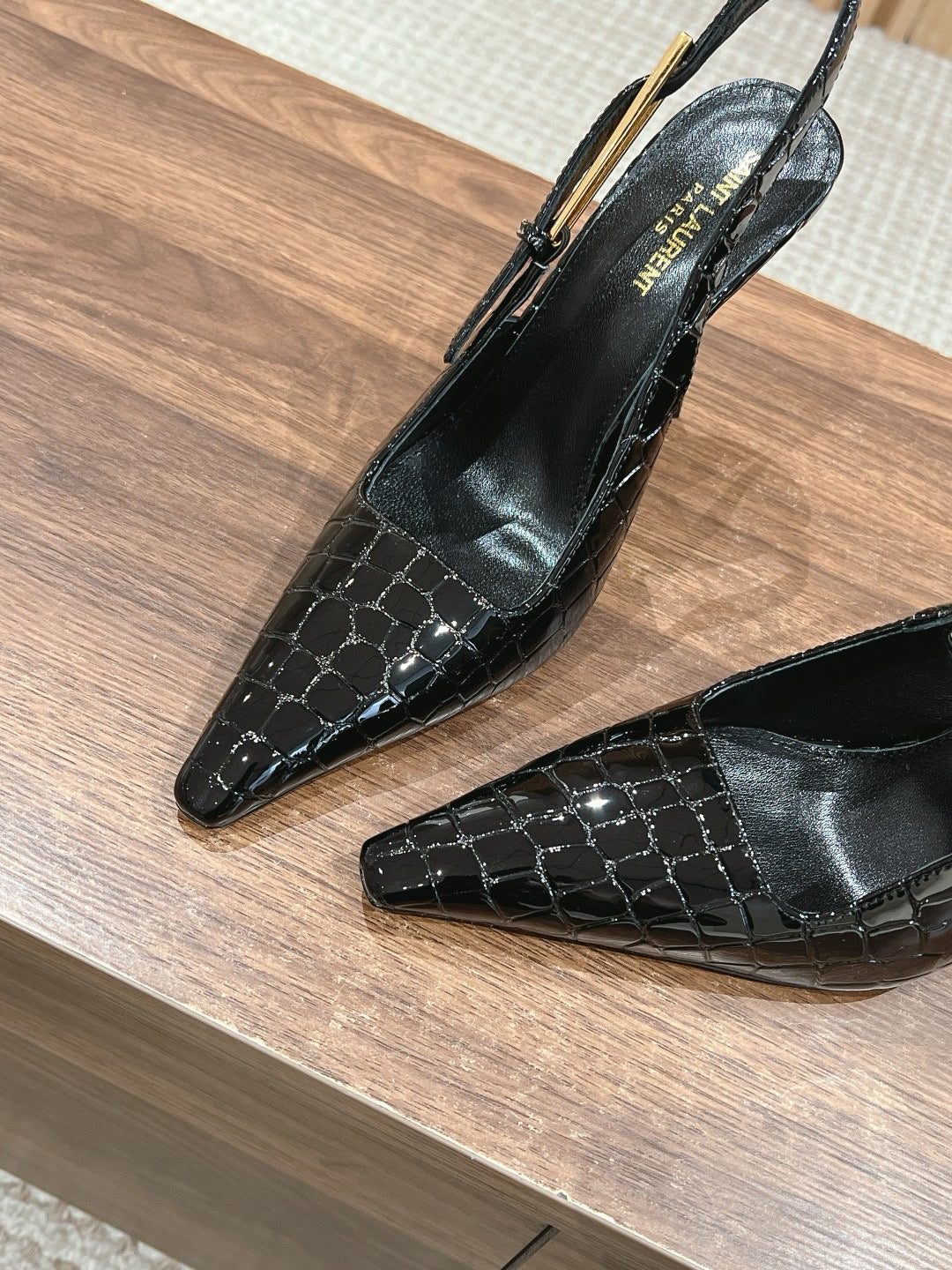 Croc Black and Matte Black Shoes