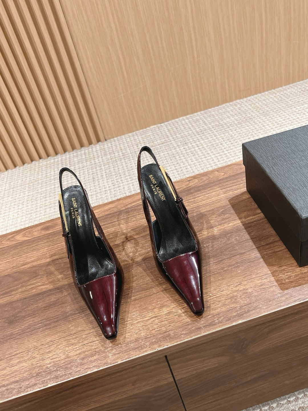 Wine Red, Black and Brown Shoes