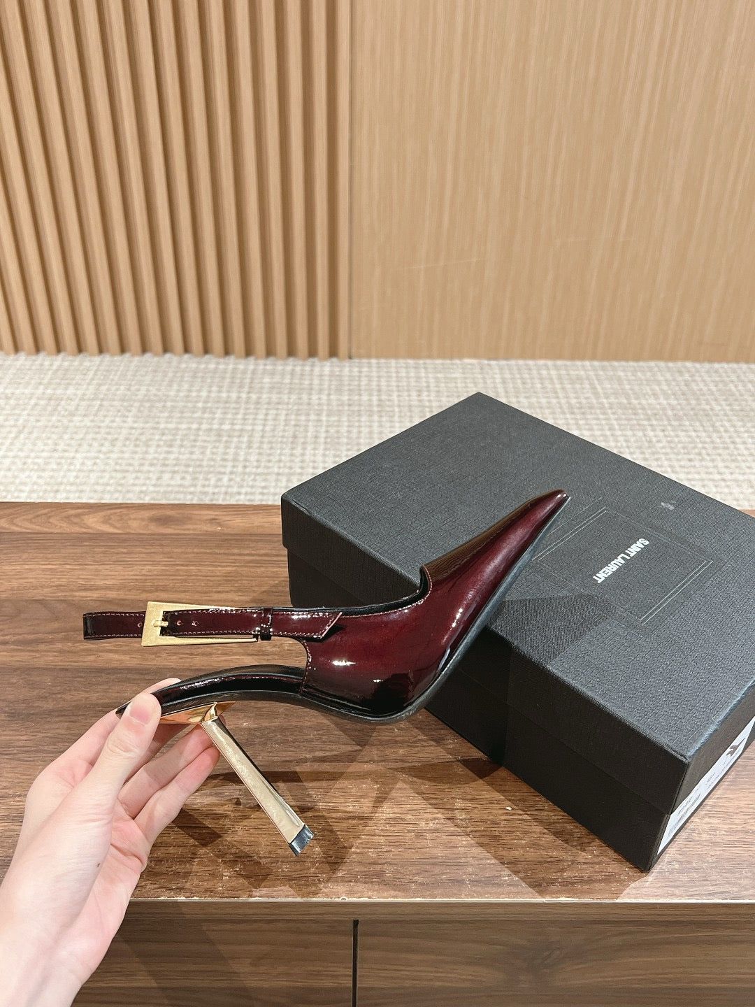 Wine Red, Black and Brown Shoes