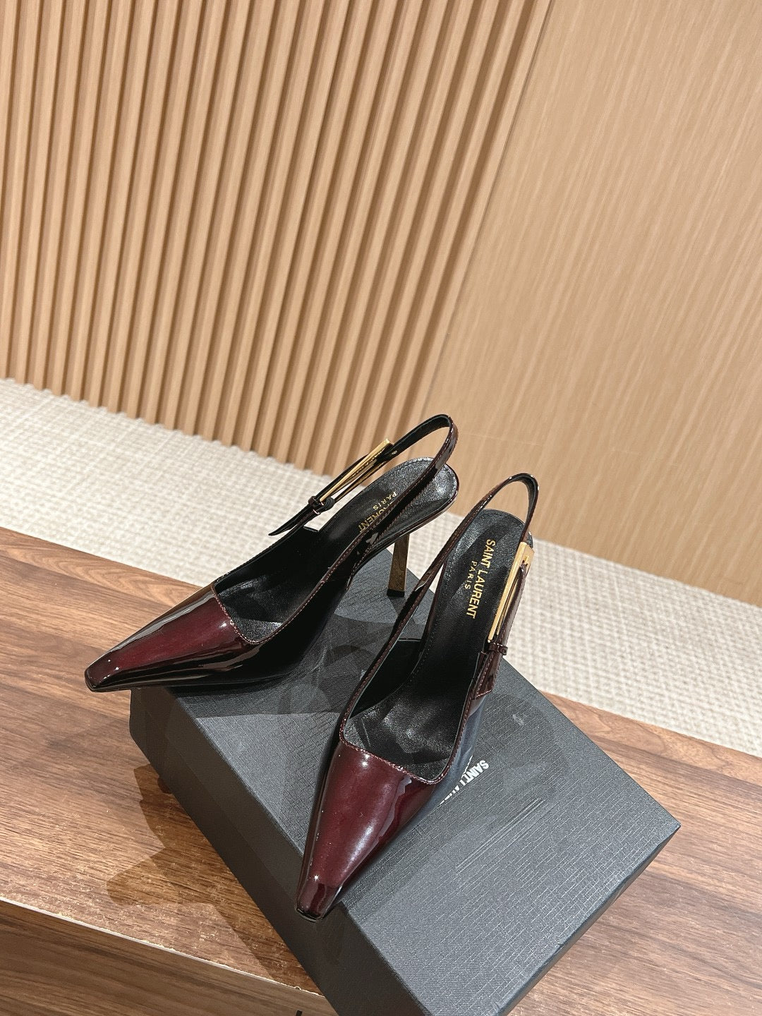 Wine Red, Black and Brown Shoes