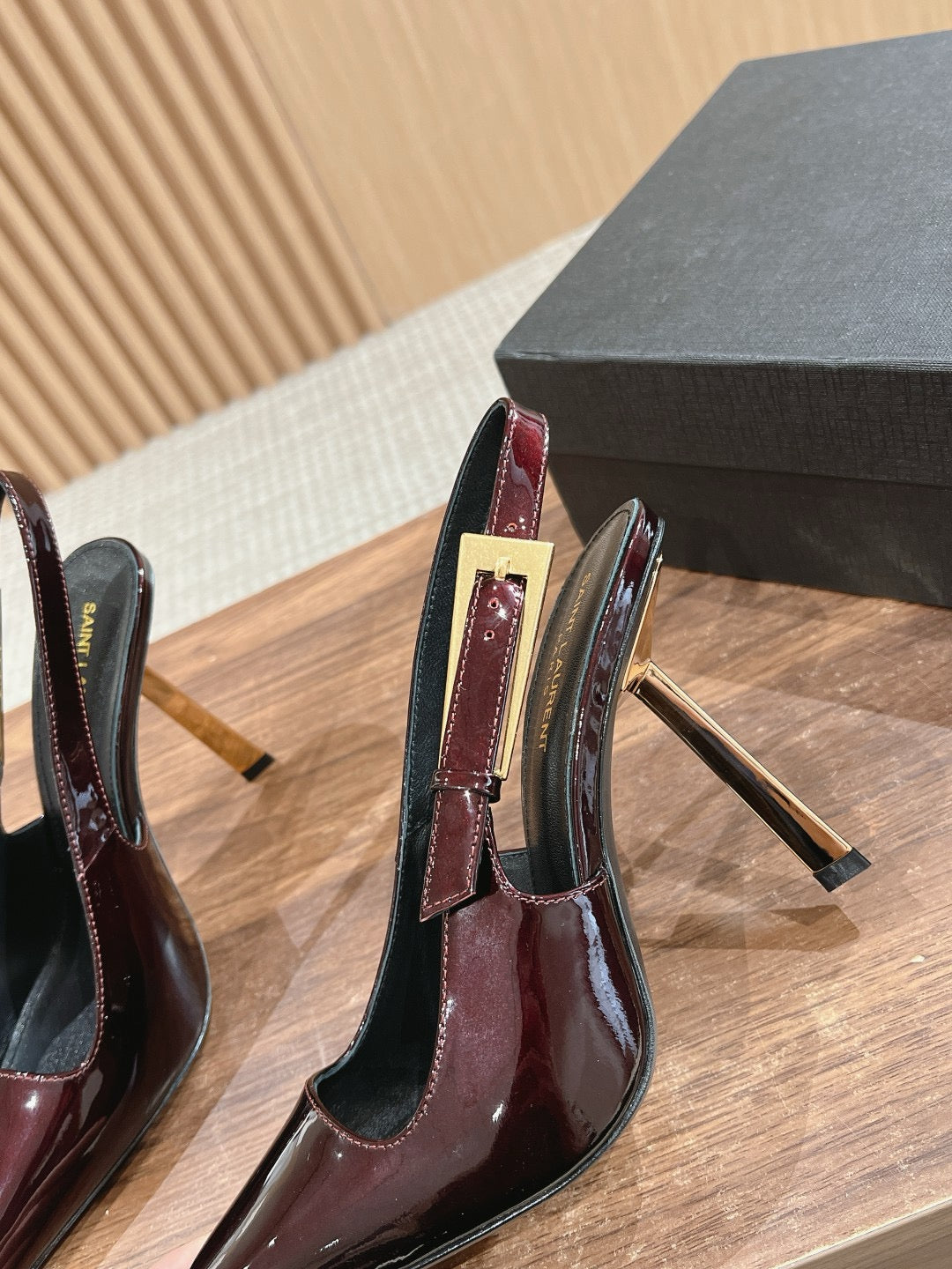 Wine Red, Black and Brown Shoes