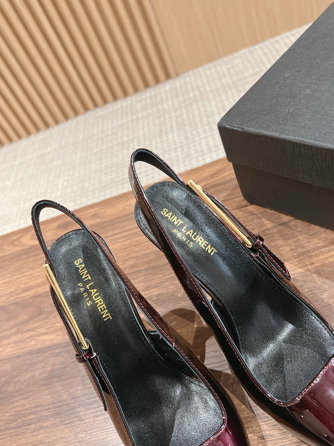 Wine Red, Black and Brown Shoes