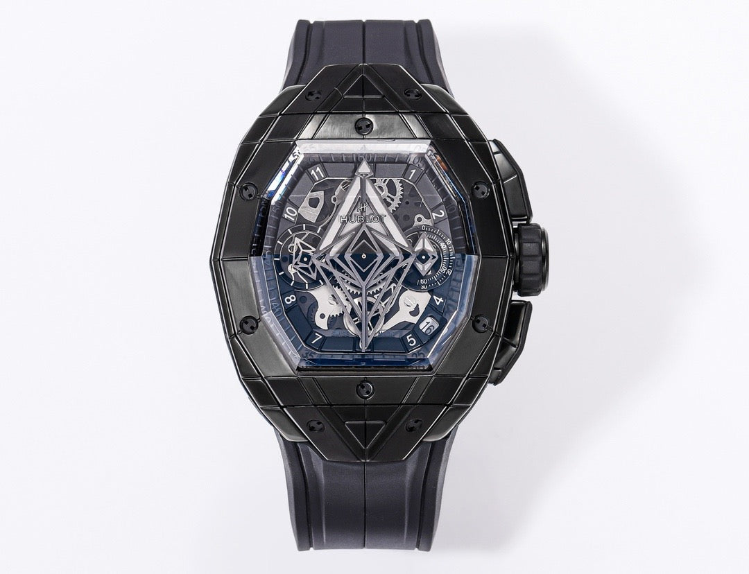 Black silver, Black and Black gold Watch