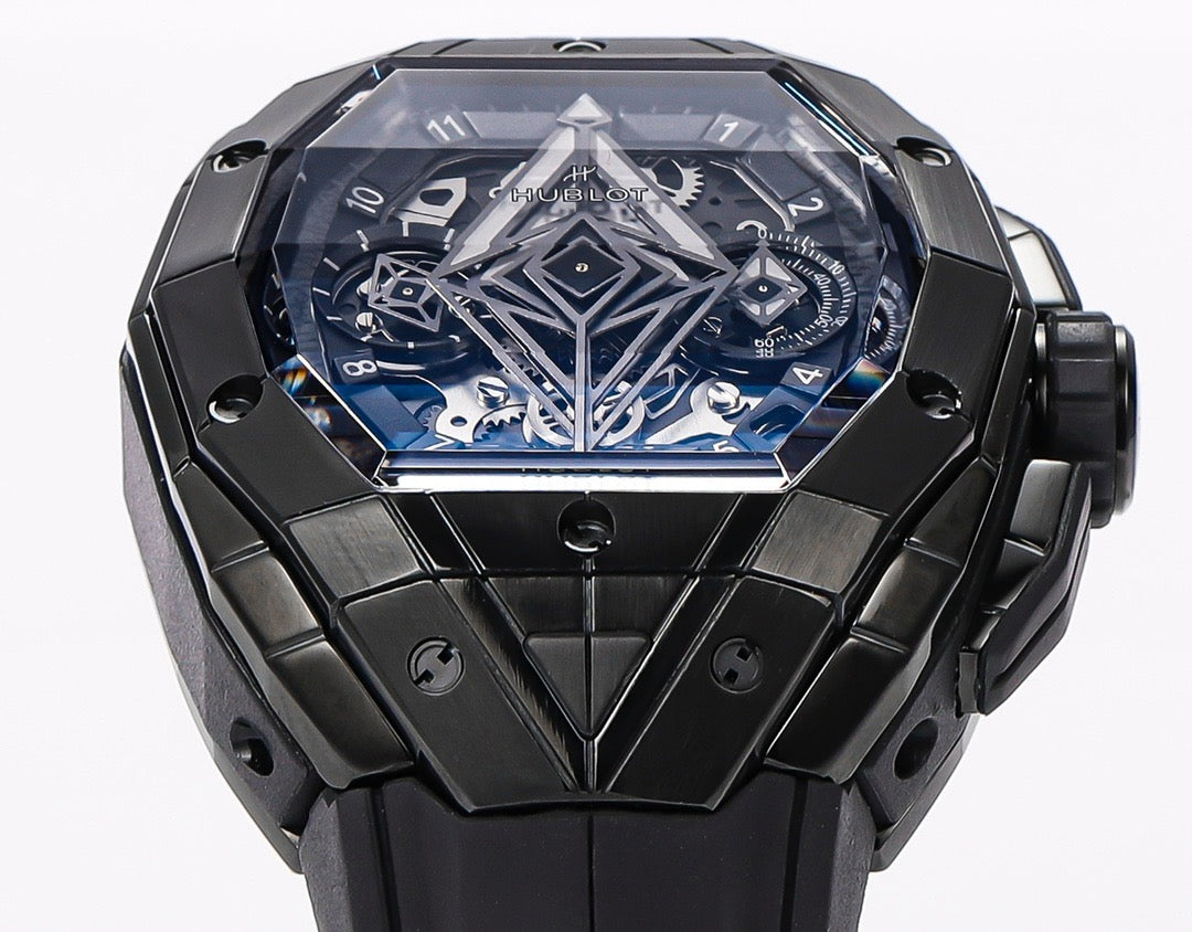 Black silver, Black and Black gold Watch