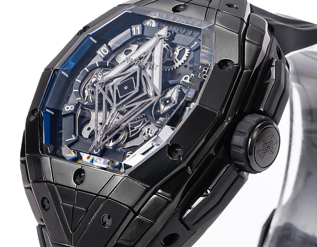 Black silver, Black and Black gold Watch