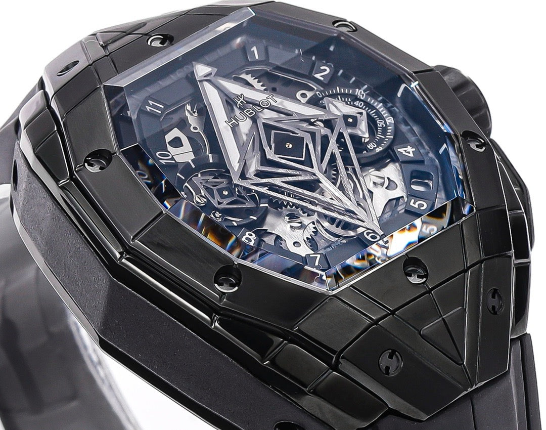 Black silver, Black and Black gold Watch