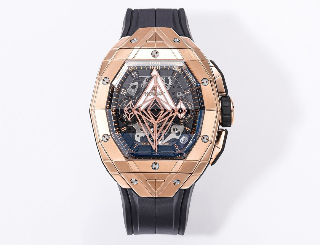 Black silver, Black and Black gold Watch