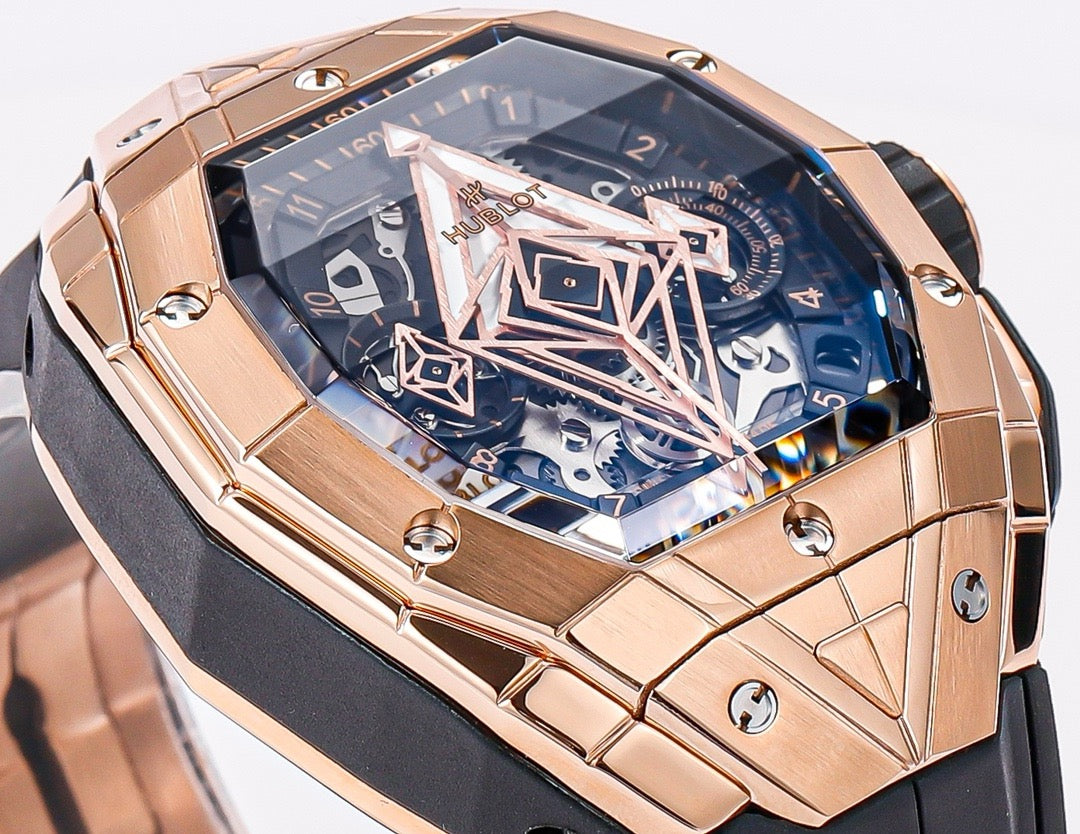 Black silver, Black and Black gold Watch