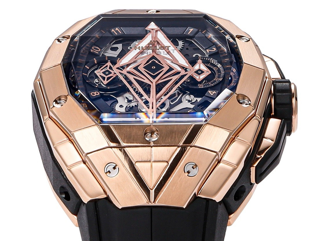 Black silver, Black and Black gold Watch