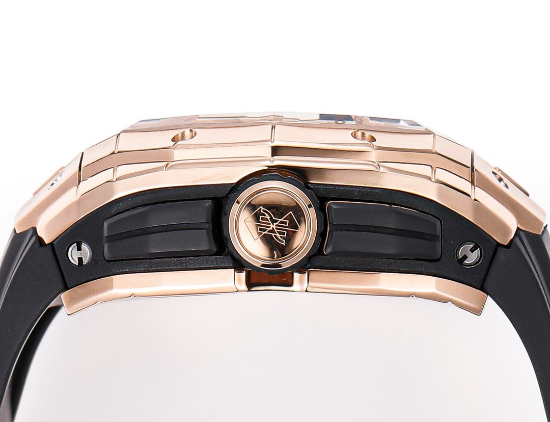 Black silver, Black and Black gold Watch