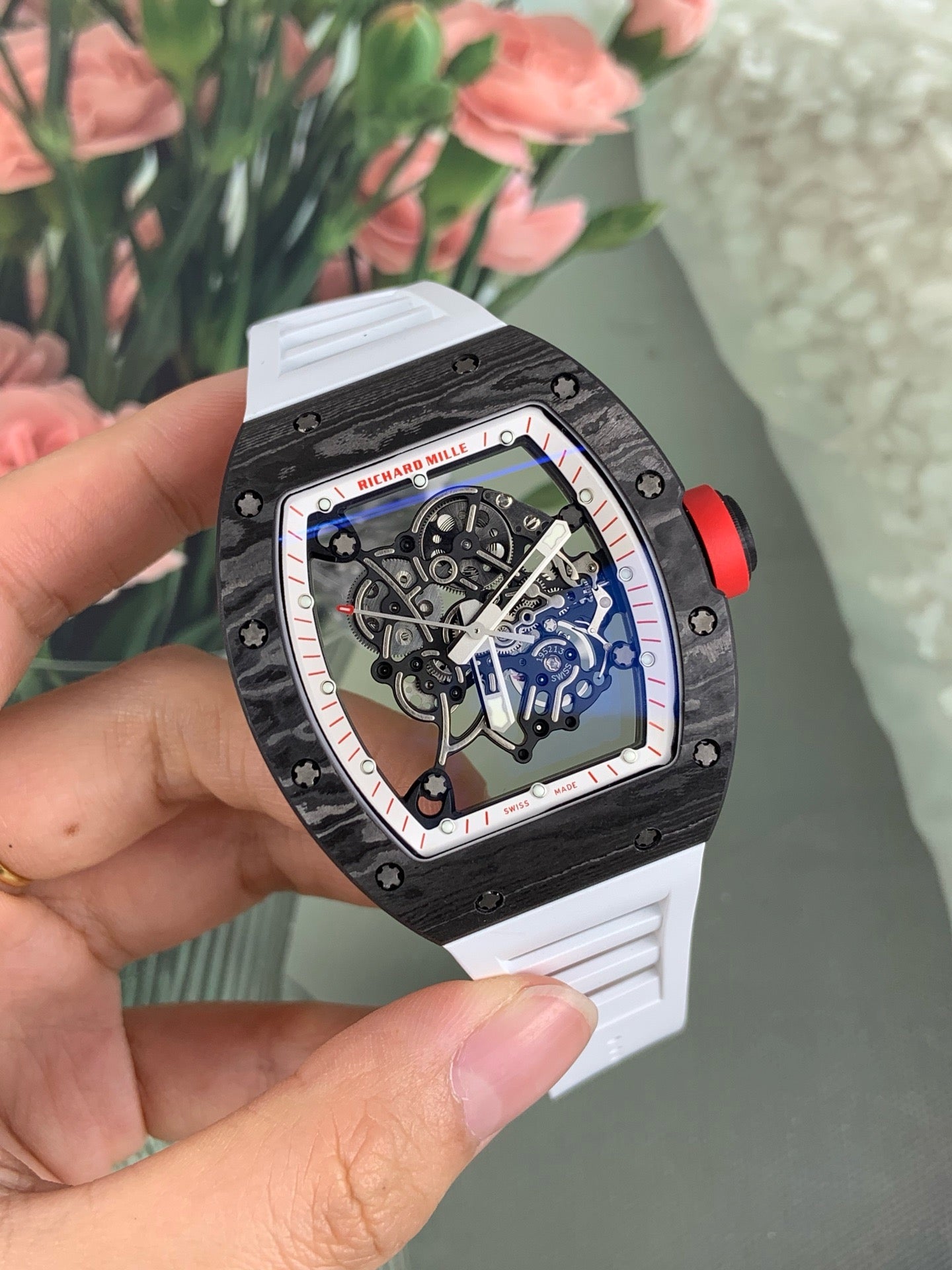 Black white red Watch