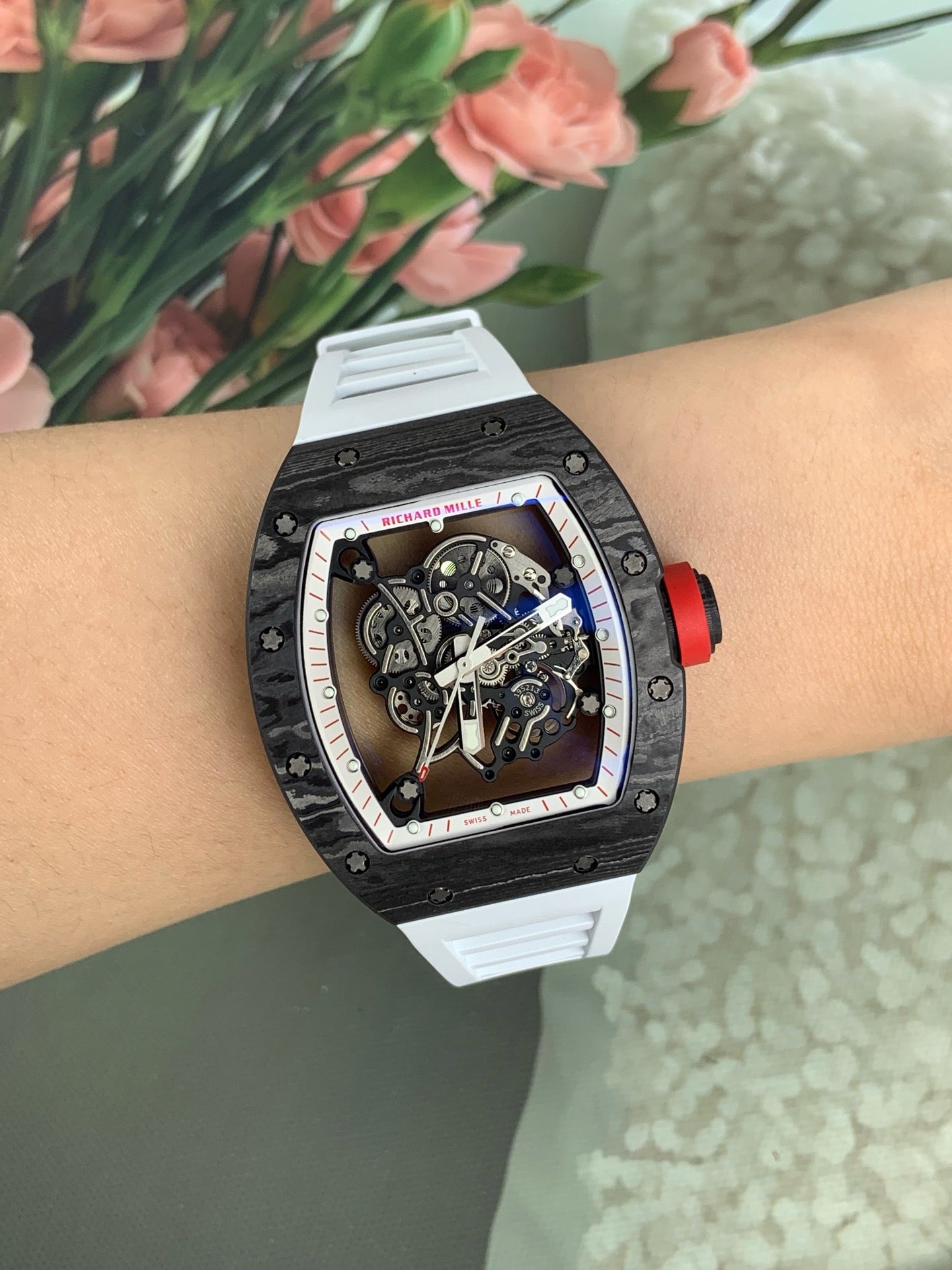 Black white red Watch