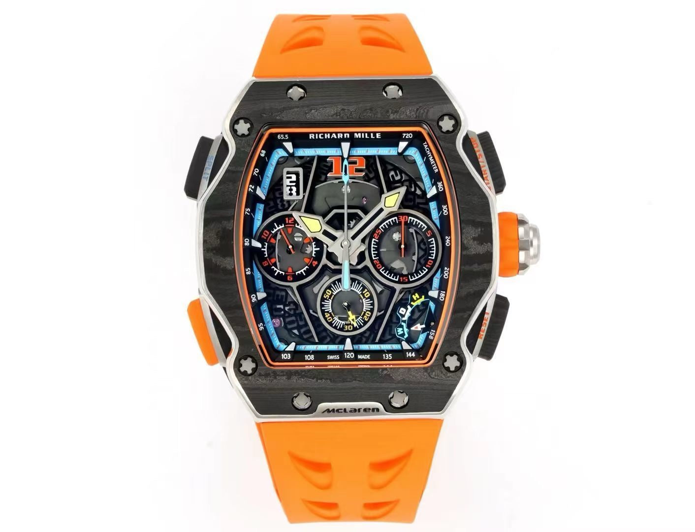 Black orange, Black and Black blue Watch