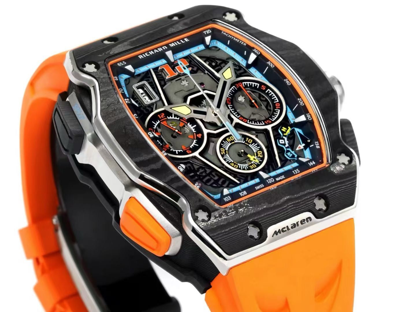 Black orange, Black and Black blue Watch